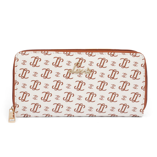 Lavie Women's Sacy Monogram LL Print Large Zip around Wallet | Ladies Purse Handbags