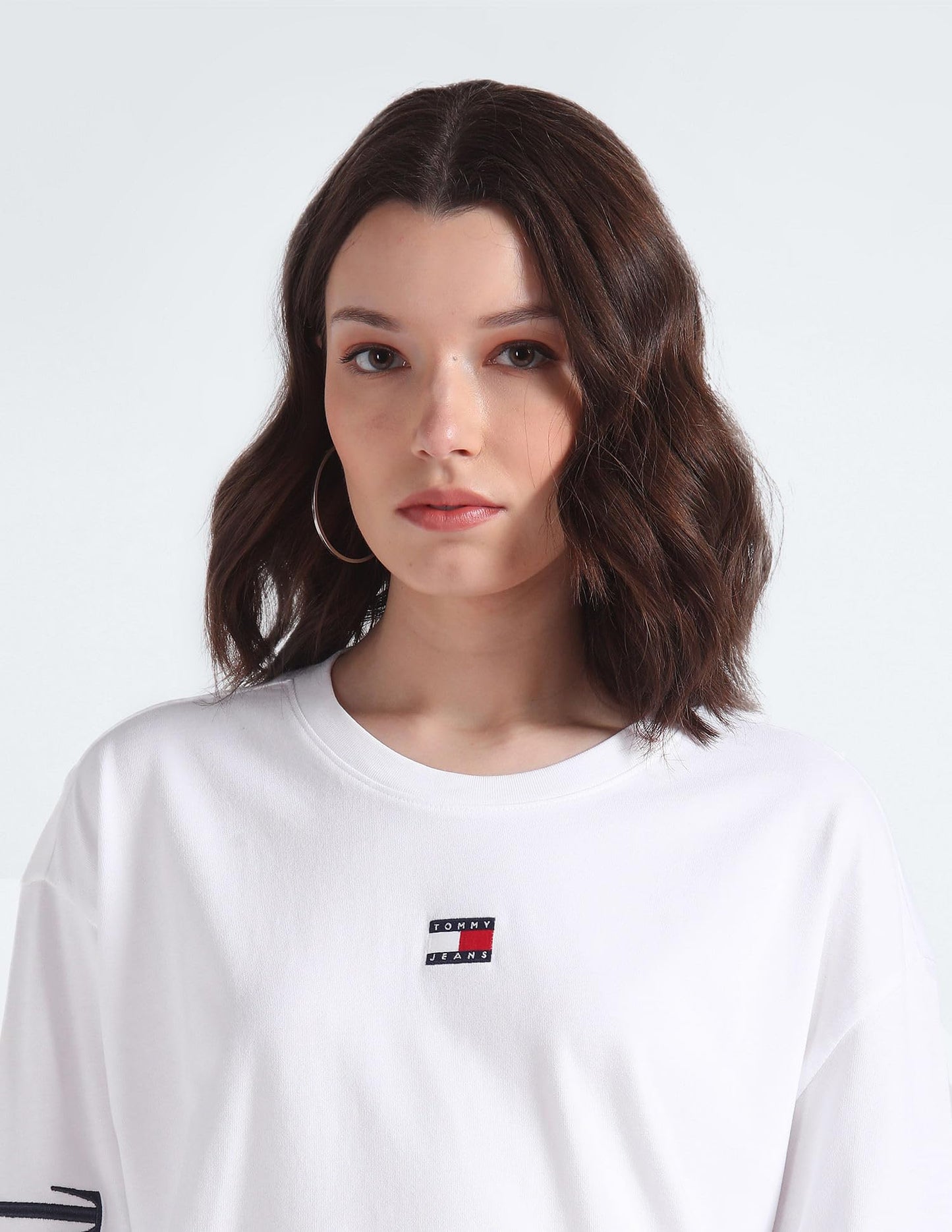 Tommy Hilfiger Womens White Color T-Shirt (L)