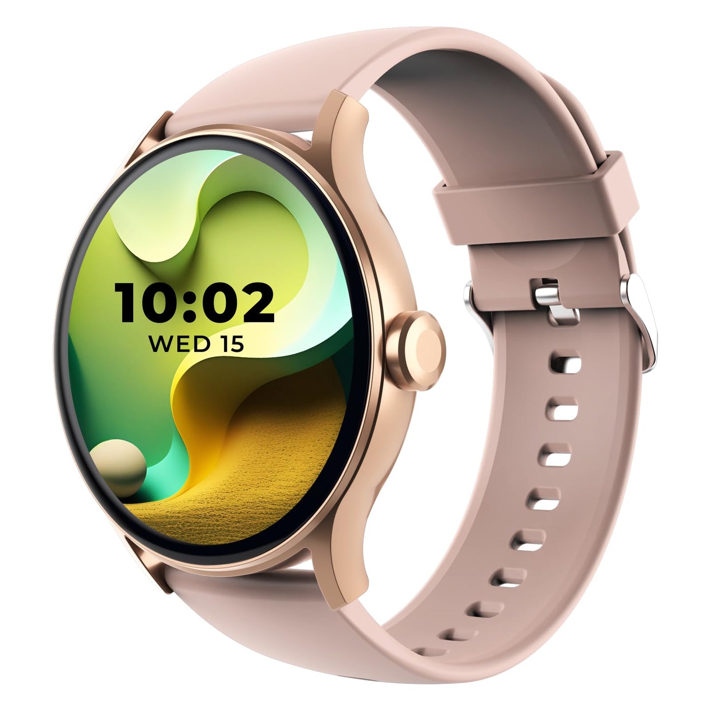 beatXP Flare Pro 1.39” HD Display Bluetooth Calling Smart Watch, 100+ Sports Modes, Heart Rate Monitoring, SpO2, AI Voice Assistant, IP68 - Champagne Gold