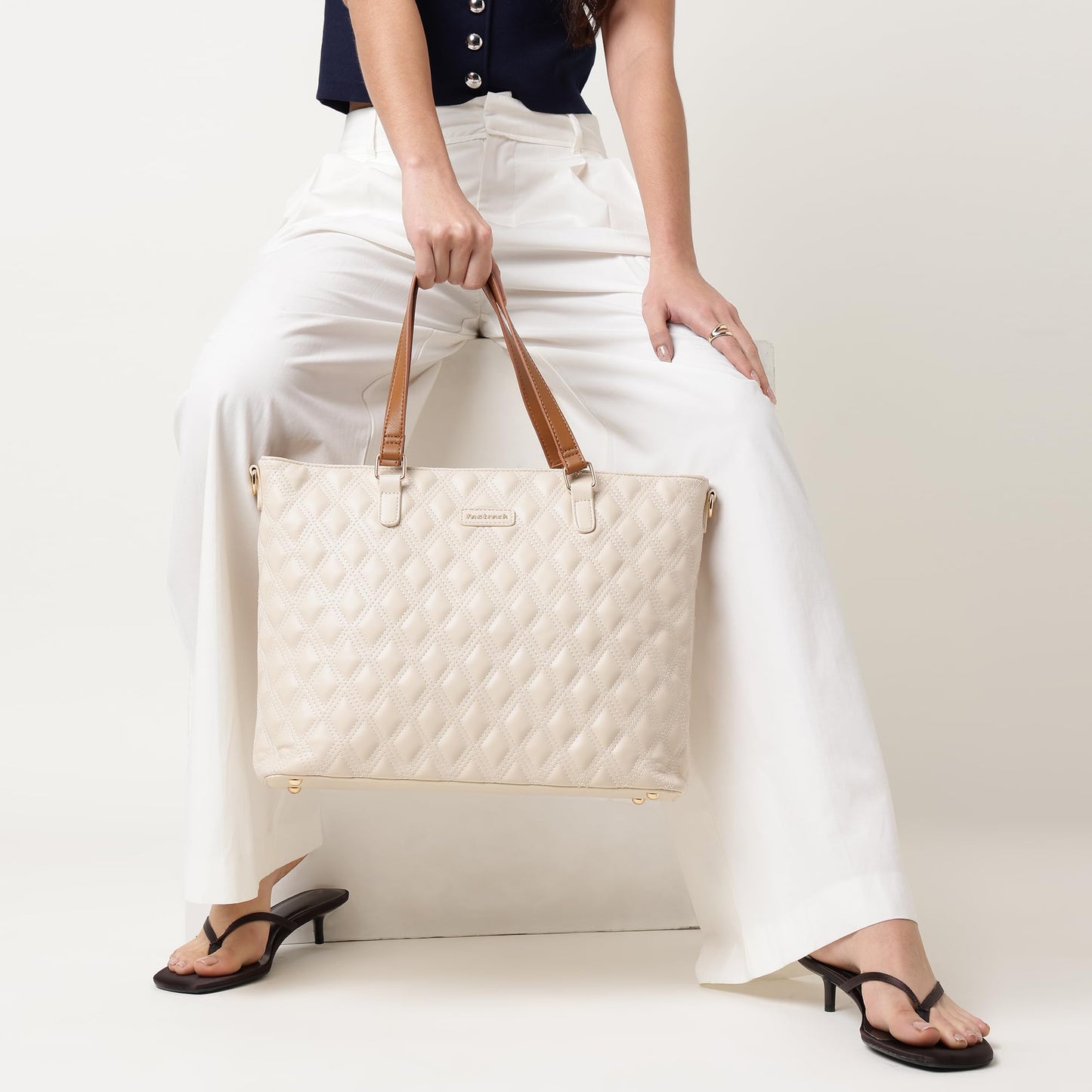 Fastrack Quilted Crush laptop tote | Women’s Quilted Laptop tote | Padded 14" Sleeve, Dual Handles & Adjustable Strap