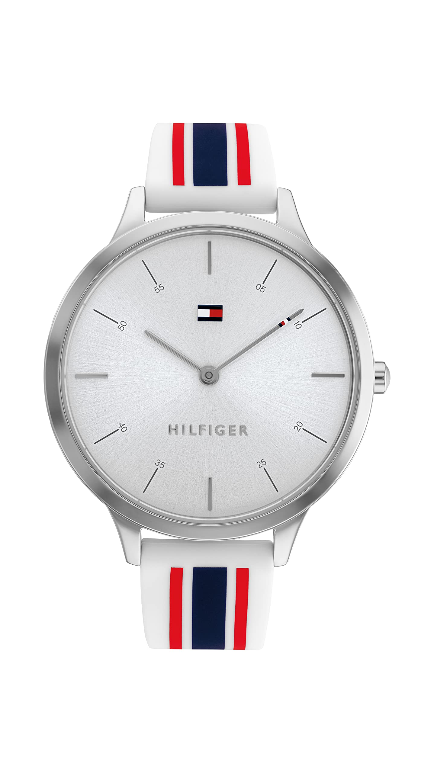 Tommy Hilfiger Women Silver White Dial Round Shaped Casual Analog Watch_TH1782498W