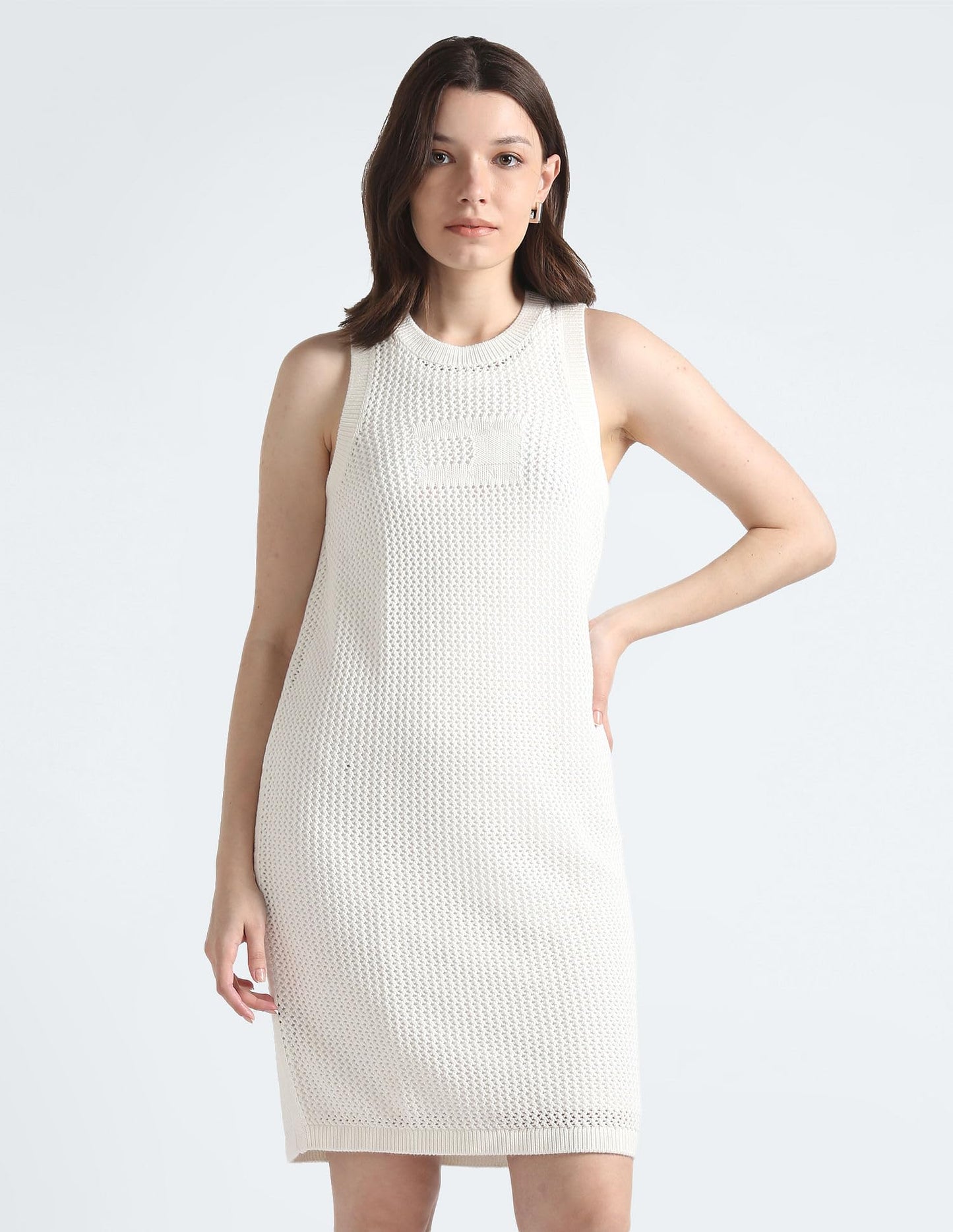 Tommy Helfiger Women White Color Dress (S)
