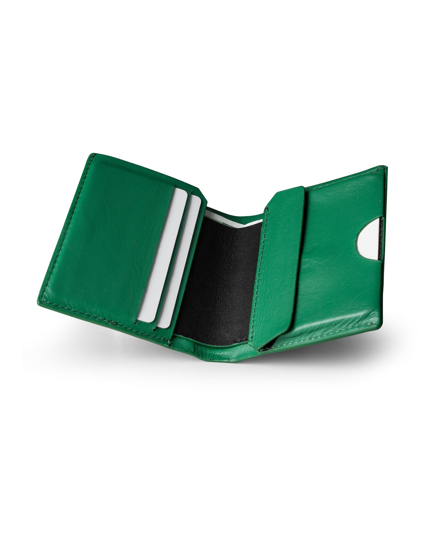 DailyObjects Green Even Bi-Fold Wallet | Men | Premium Design | Full-Grain Leather | Gents Wallet Branded | Handcrafted | Guys | Card Holder | Dedicated Sleeve | Flap Pocket