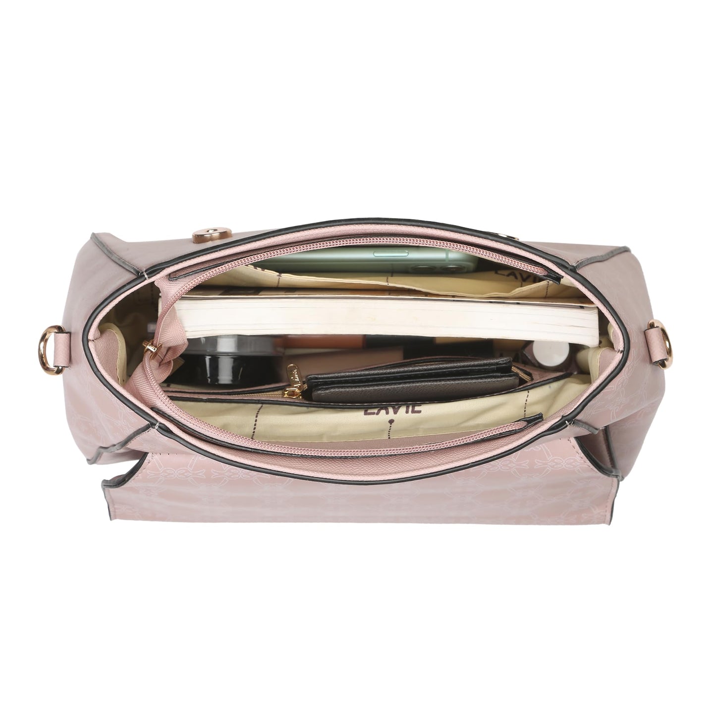 Lavie Women's Mono Beech Flap Satchel Bag for Women | Satchel Handbag for Work | Ladies purse | Stylish Shoulder Bag | Gift for Women