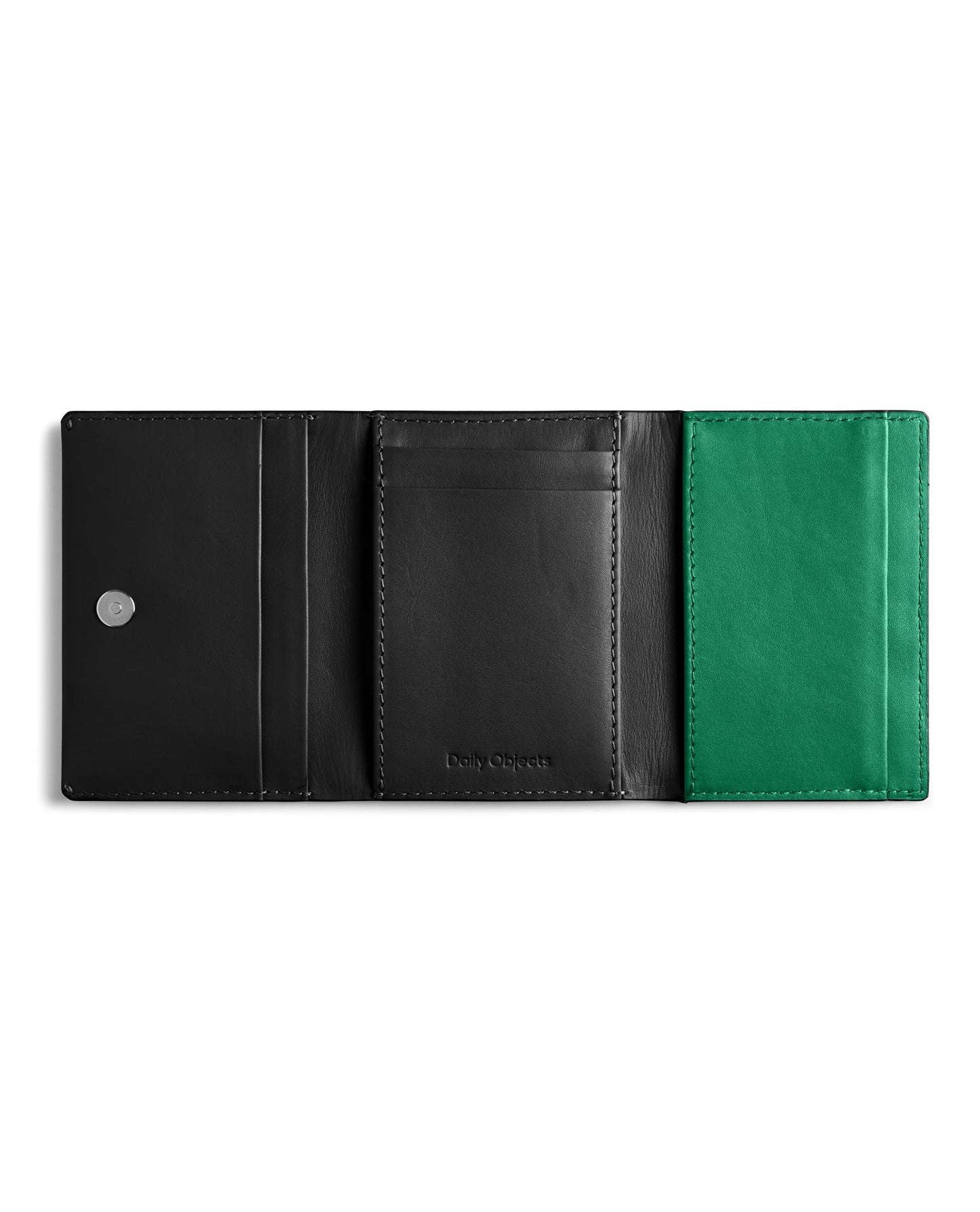 DailyObjects Black Even Wrap Card Wallet | Men Women | Premium Design | Full-Grain Leather | Handcrafted | Card Holder | 8 Cards Slots | Dual-Tone Colorways | Magnetic Closure