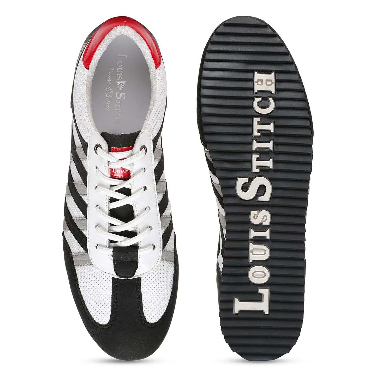 LOUIS STITCH Play Men's Egyptian Black Fashion Sneaker Comfortable for Men All Day Wear (SNK-CS) (Size-9UK)