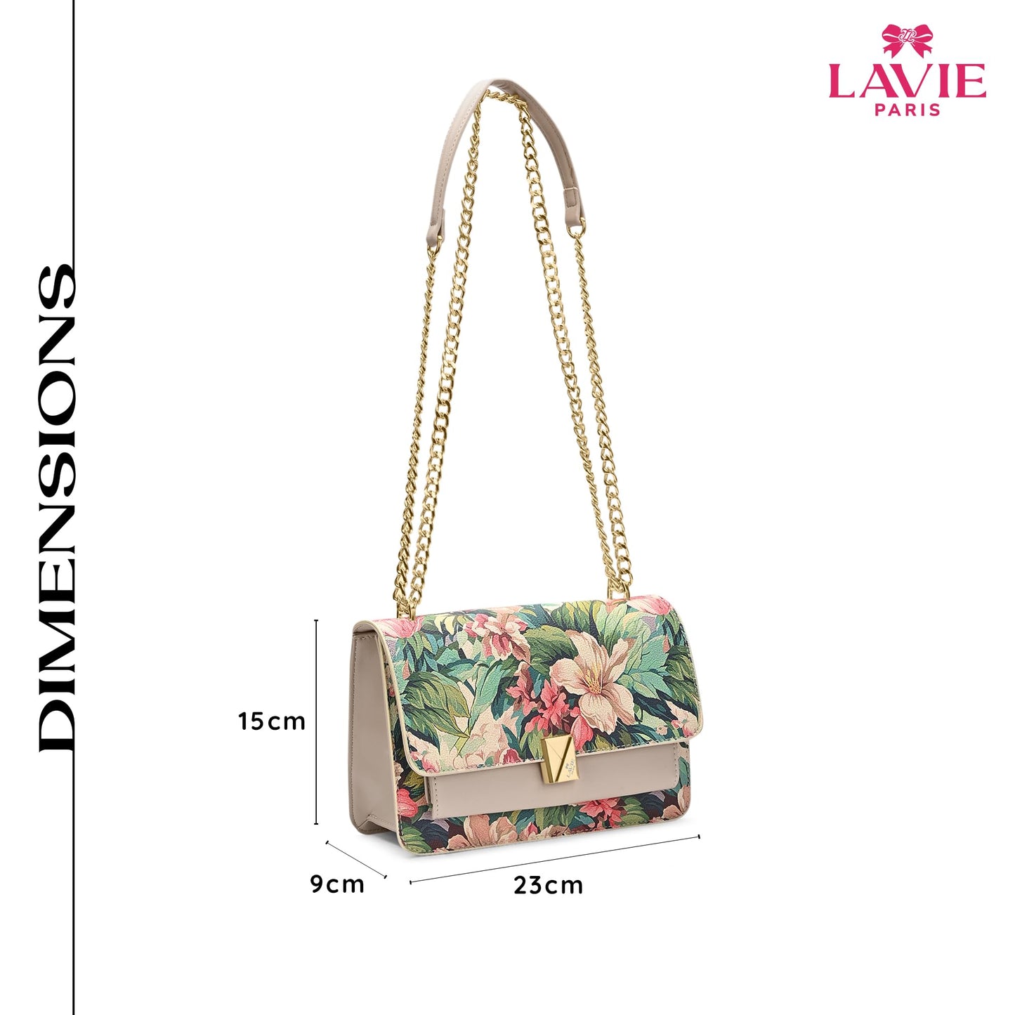 LAVIE PARIS Women's Fluer Medium Flap Crossbody Sling Bag | Ladies Purse Handbag | Gift for Women