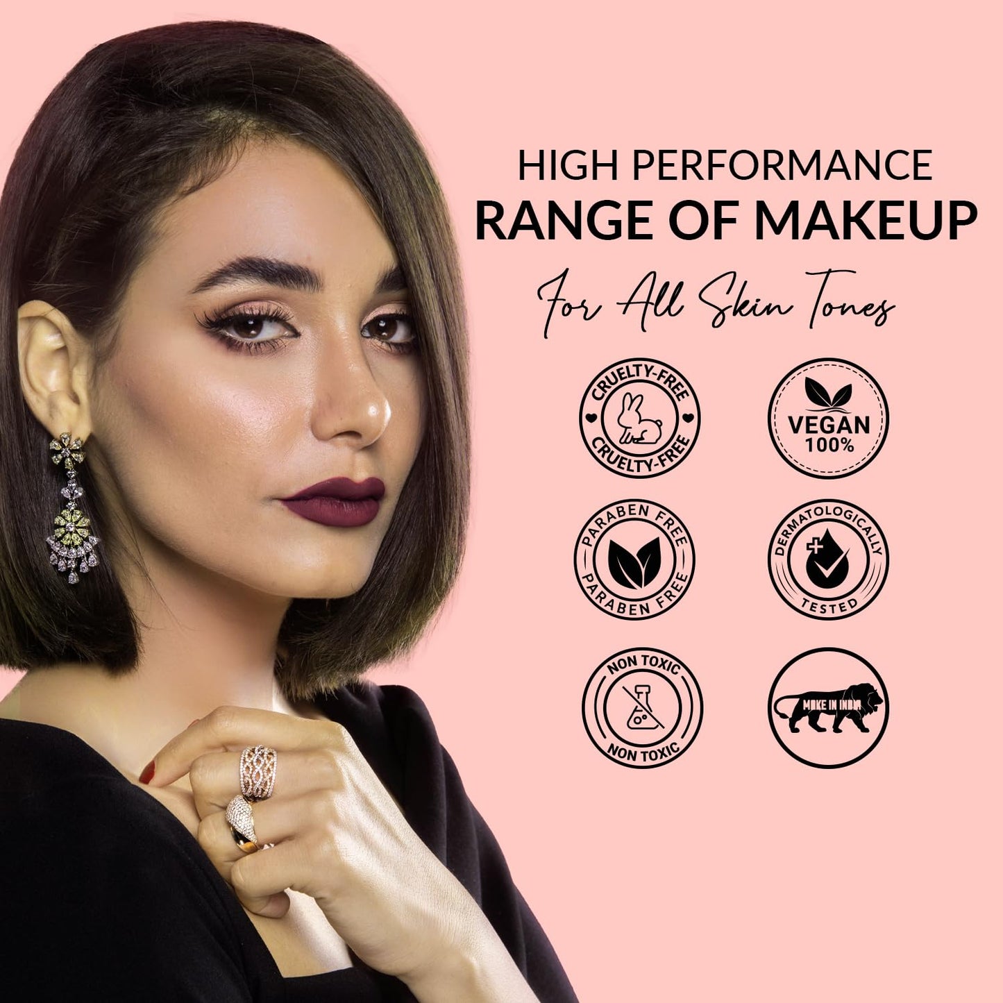 Beauty People Desi Diva Matte Lipstick, Intense Colour, Moisturises & Hydrates Lips, 12 Hour Colour Payoff, Longlasting, Waterproof, With Jojoba Oil & Vitamin E, Shade Midnight Plum, 3.8gm
