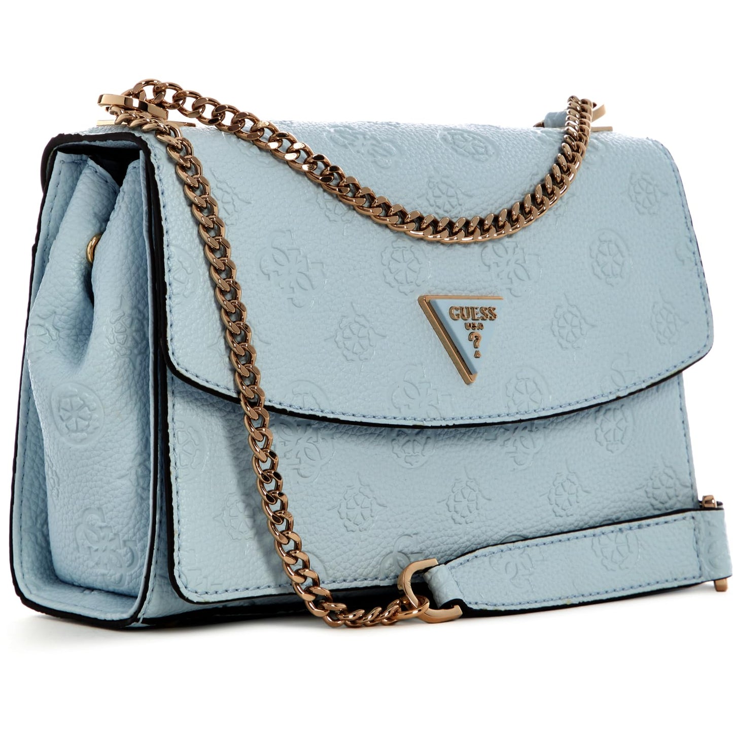 GUESS Powder Blue Textured Cresidia Crossbody Bag