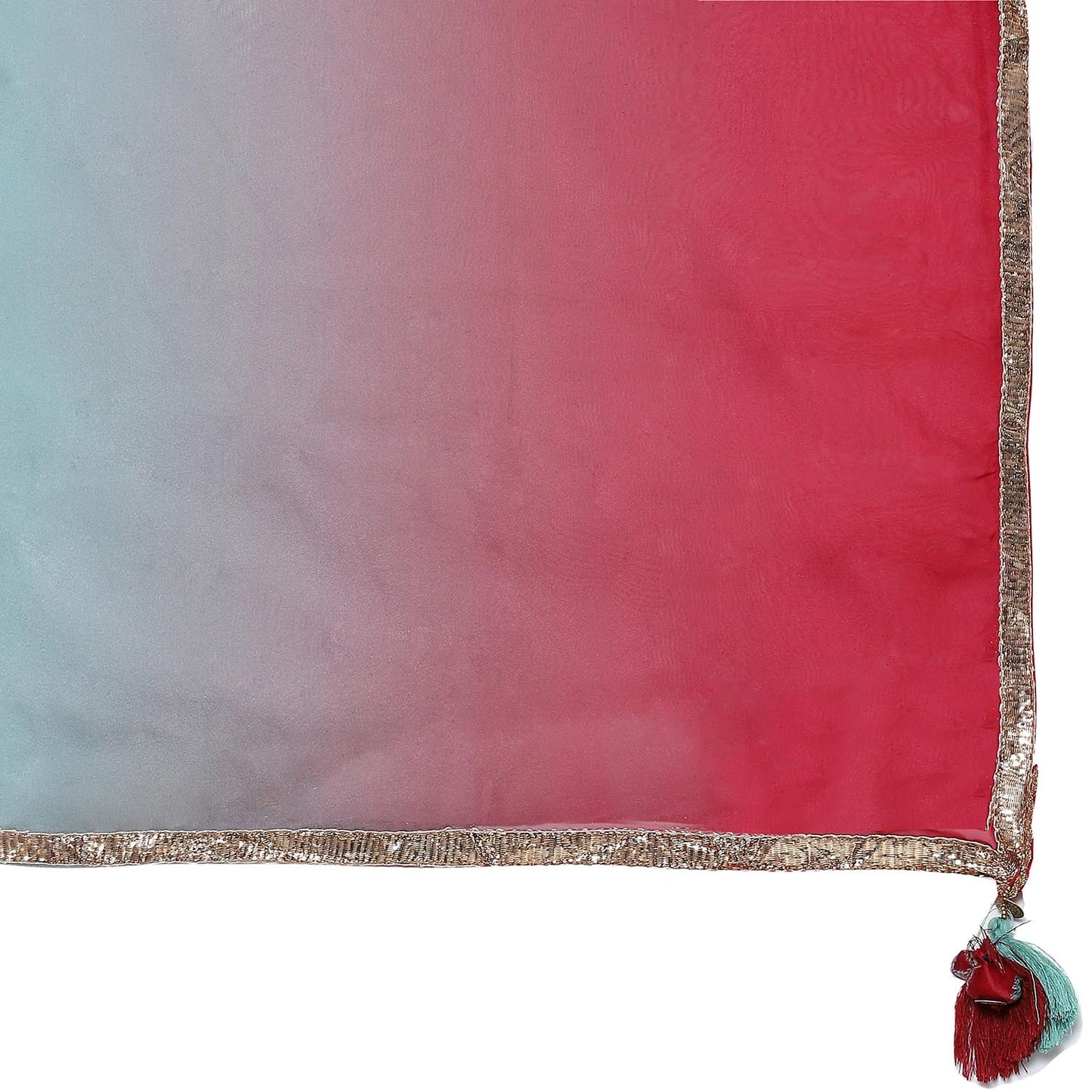 BIBA Girl's Rayon Kurta, Sharara, Dupatta (KWMNM6224AW24CHRYRD_Cherry Red