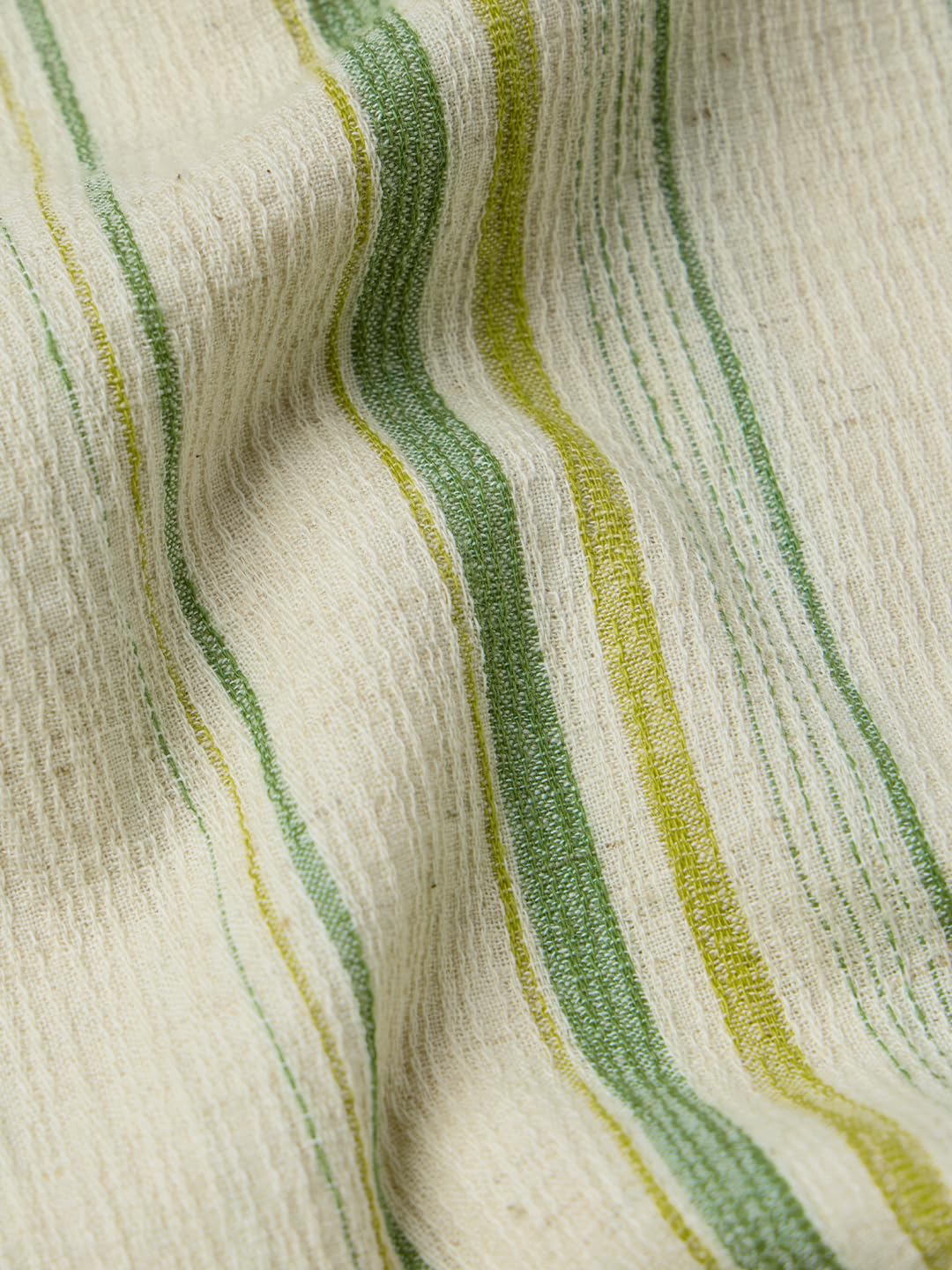 The Souled Store Cotton Linen Stripes: Meadow Men and Boys Long Sleeves Collared Neck Button Front Striped Regular Fit Cotton Linen Shirts