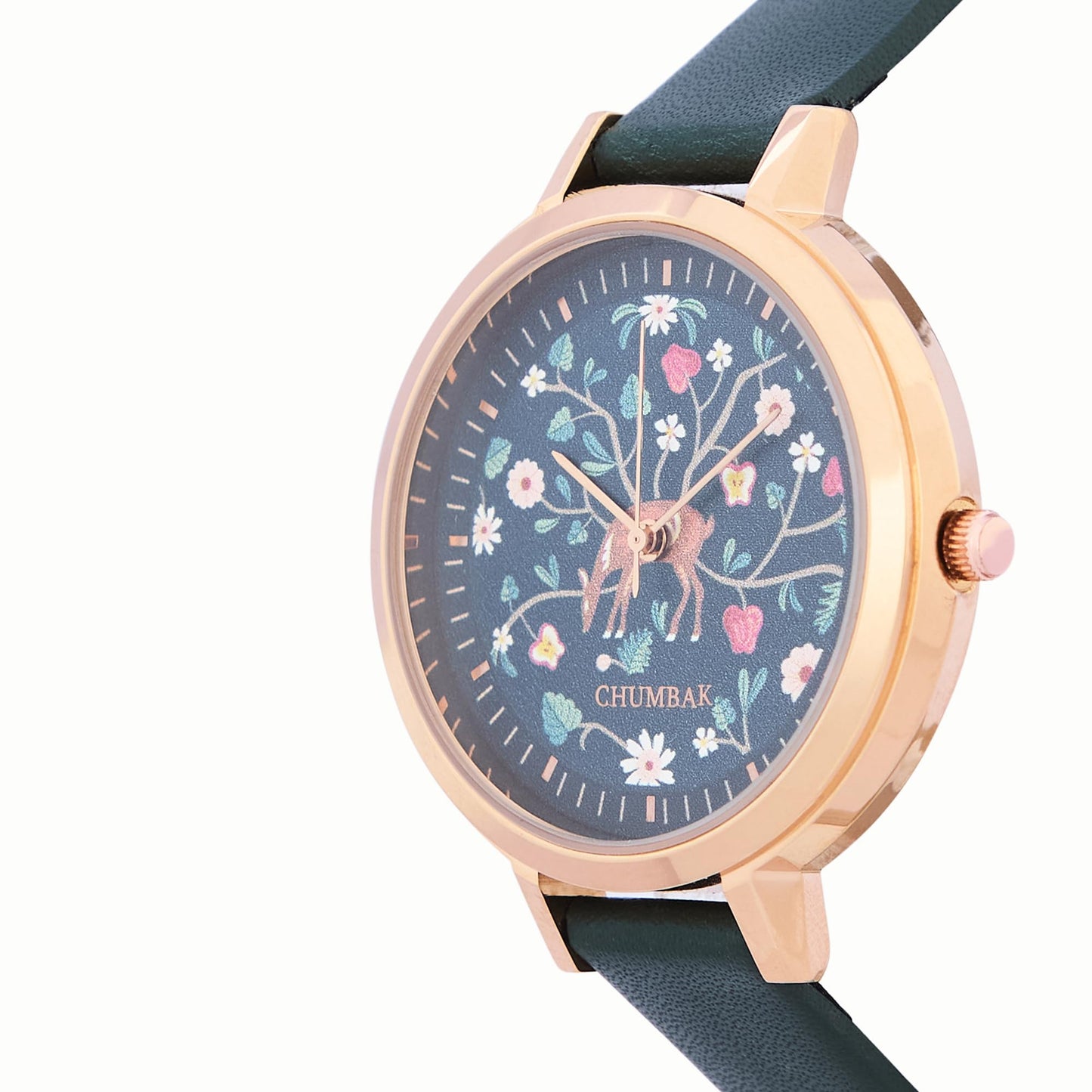 Chumbak Hangul Mesh Strap Watch with Bracelet Set – Elegant Women’s Analog Watch Combo – Fashion Accessory Inspired by Kashmiri Art, Kashmir Trails Collections Collection