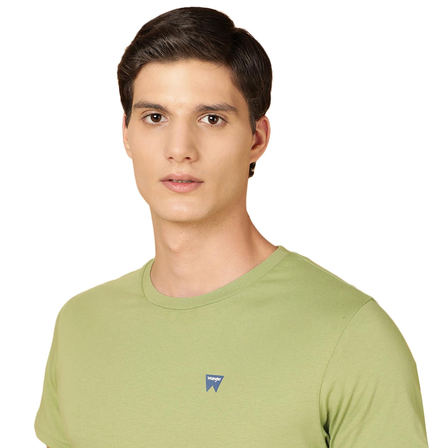 Wrangler Men's Solid Regular Fit Shirt (WMTS007146_Green