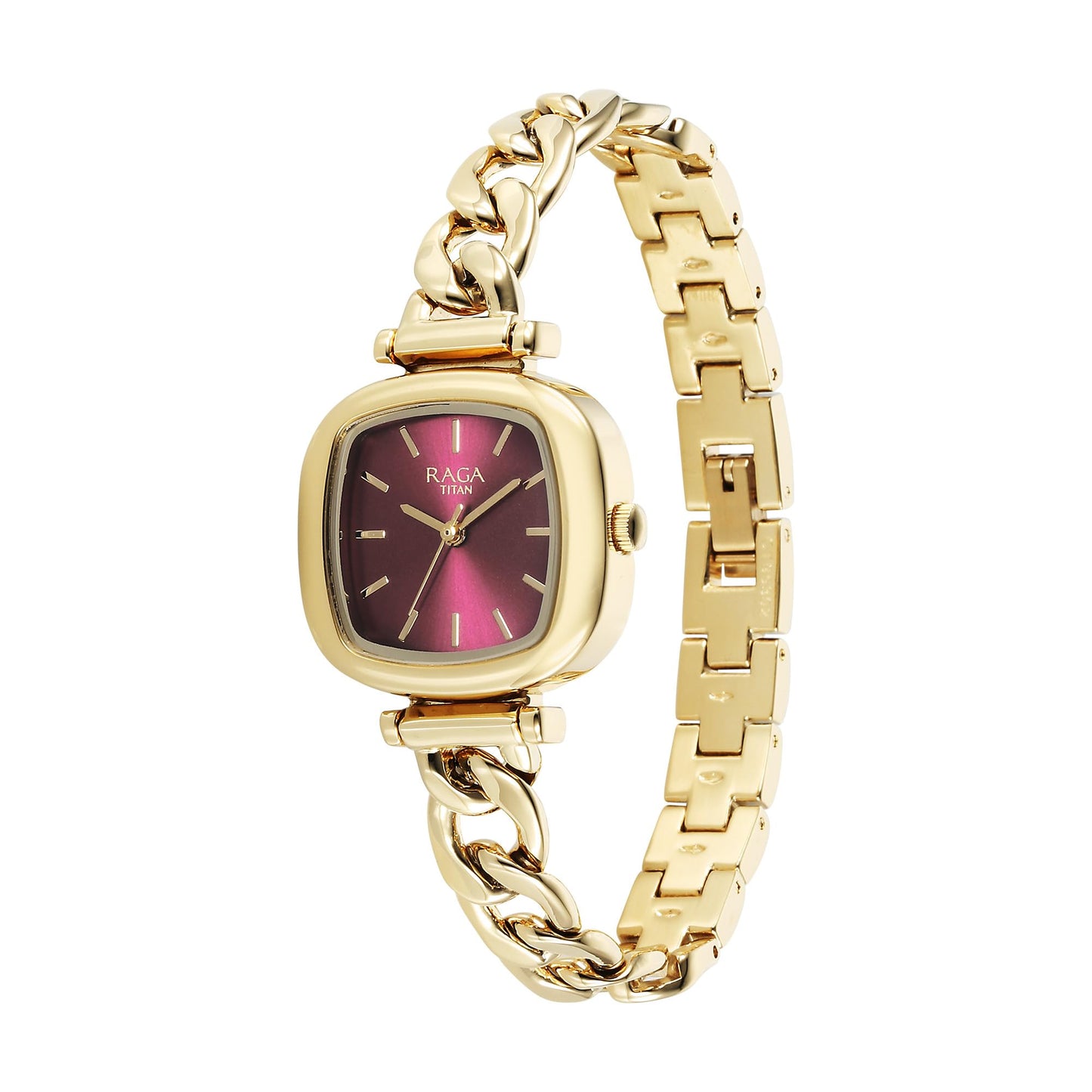 Titan Raga Showstopper 2.0 Quartz Red Dial Watch for Women-95302YM01
