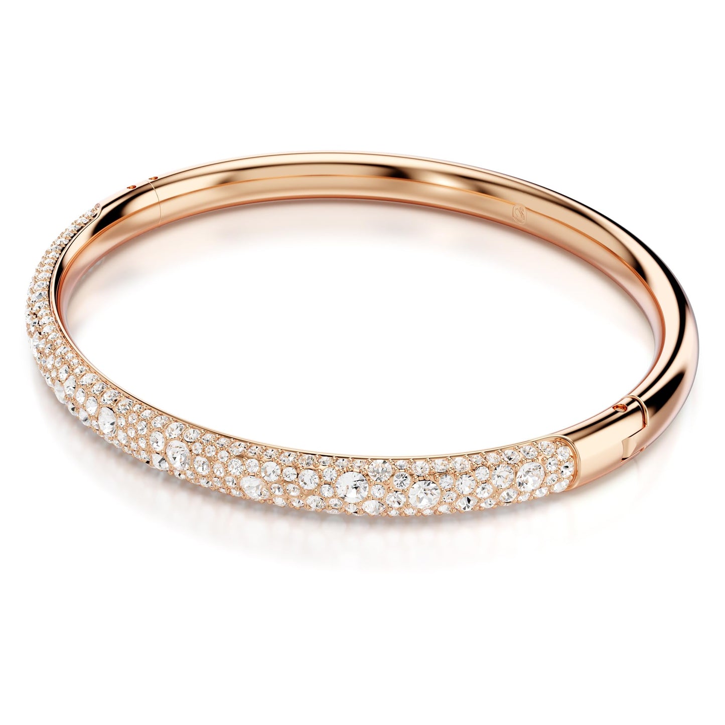 Swarovski Sublima Bangle, Snow Pavé, White, Rose Gold-Tone Plated