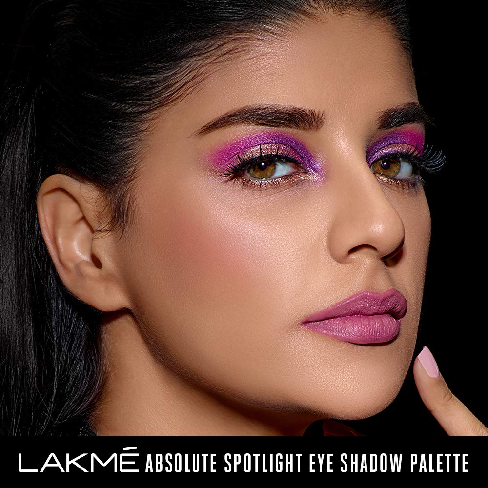 Lakmé Absolute Spotlight Eye Shadow Palette, Smokin Glam, 12 g