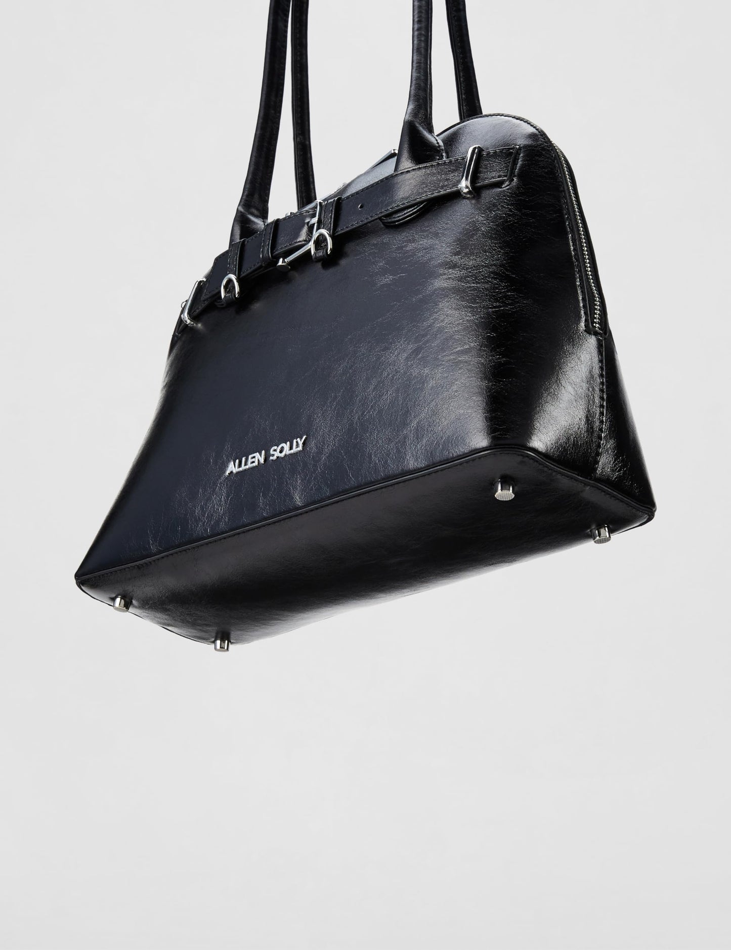Allen Solly PU Structured Shoulder Bag with Buckle Detail
