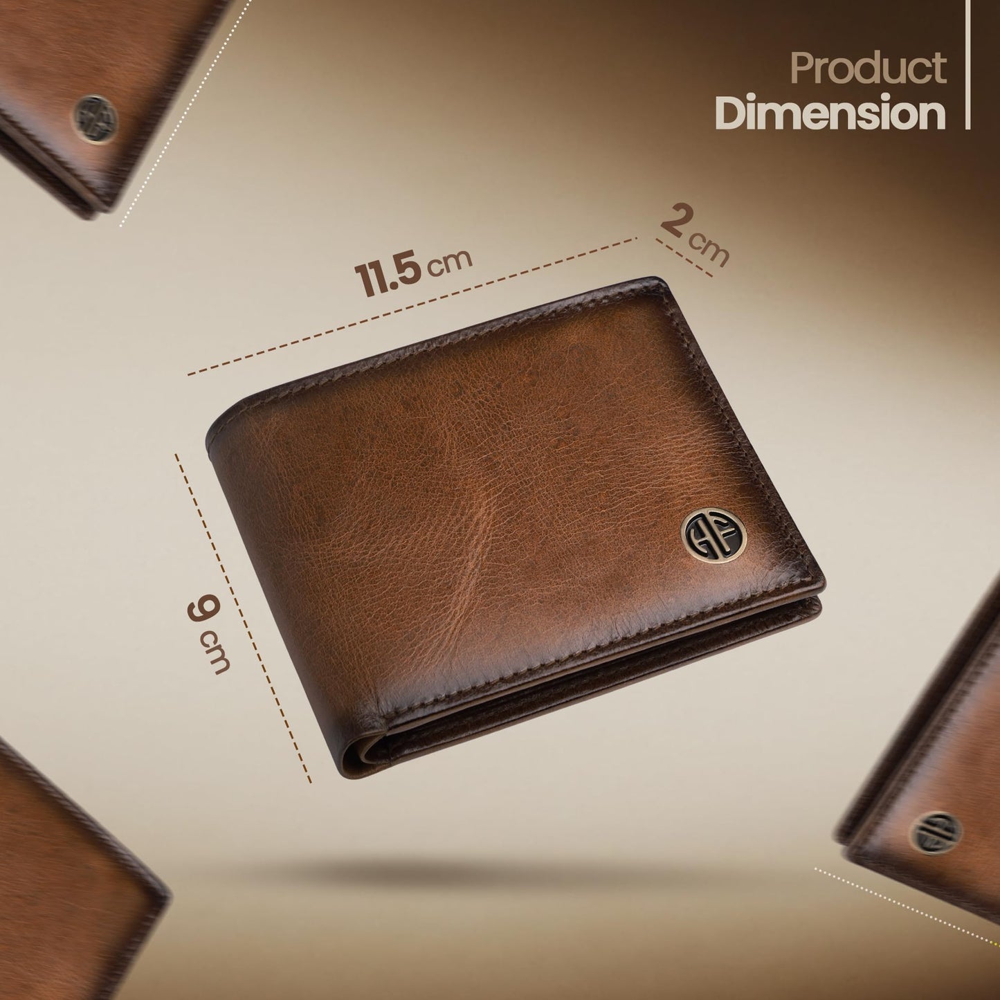 HAMMONDS FLYCATCHER RFID Protected Bi-Fold Wallet for Men Leather Original, Mens Wallet, Leather Wallets for Men, Premium Classic Purse with 6 Card Slots, Coin Pocket, Gift for Mens - Burnt Tan