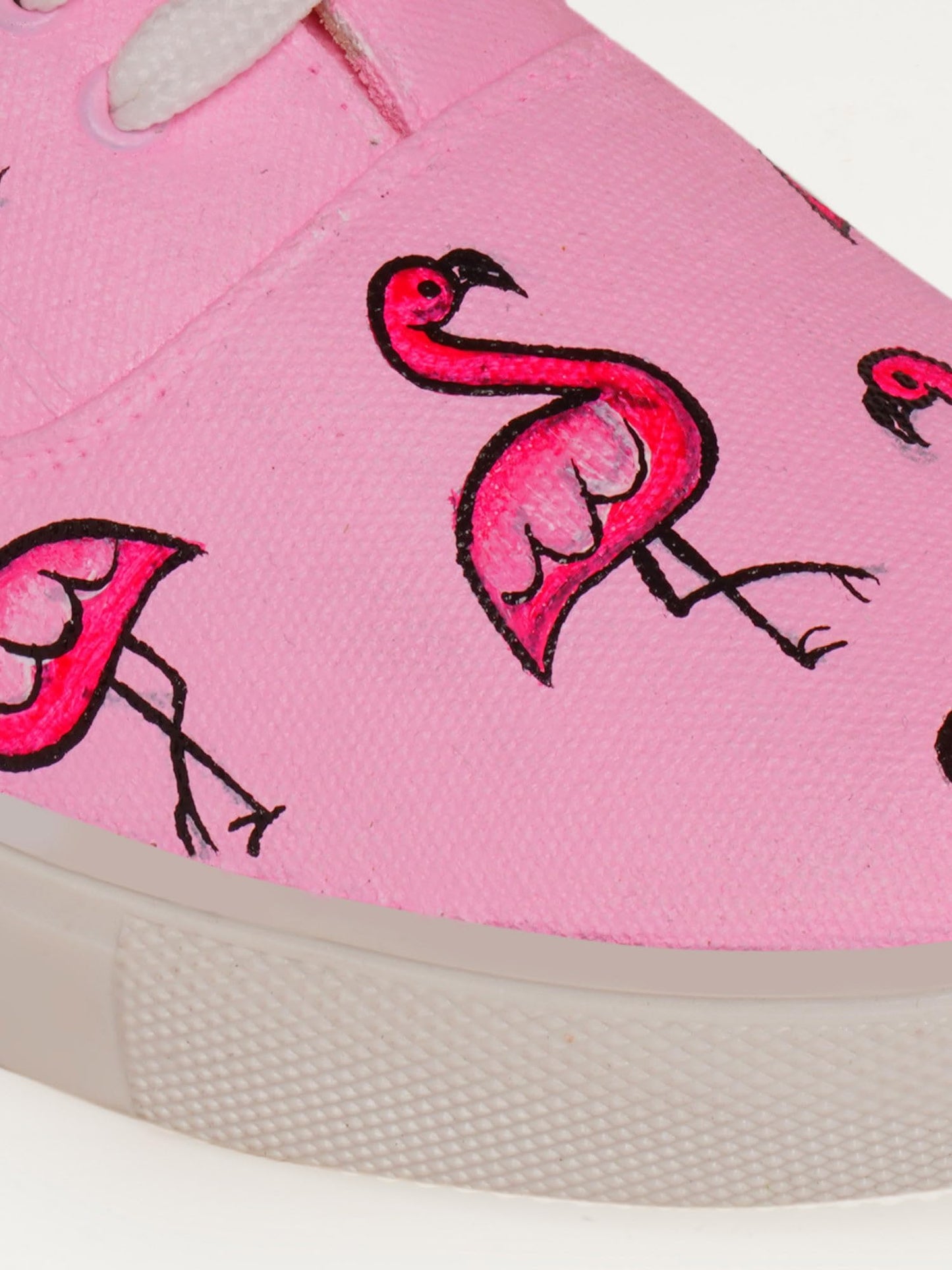 THE QUIRKY NAARI Flamingo in Pink Sneakers with A Dainty Pink Hue | Pink