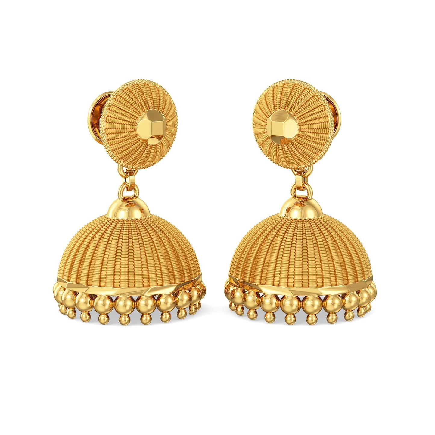 Joyalukkas 22k Yellow Gold Jhumki Earrings for Women