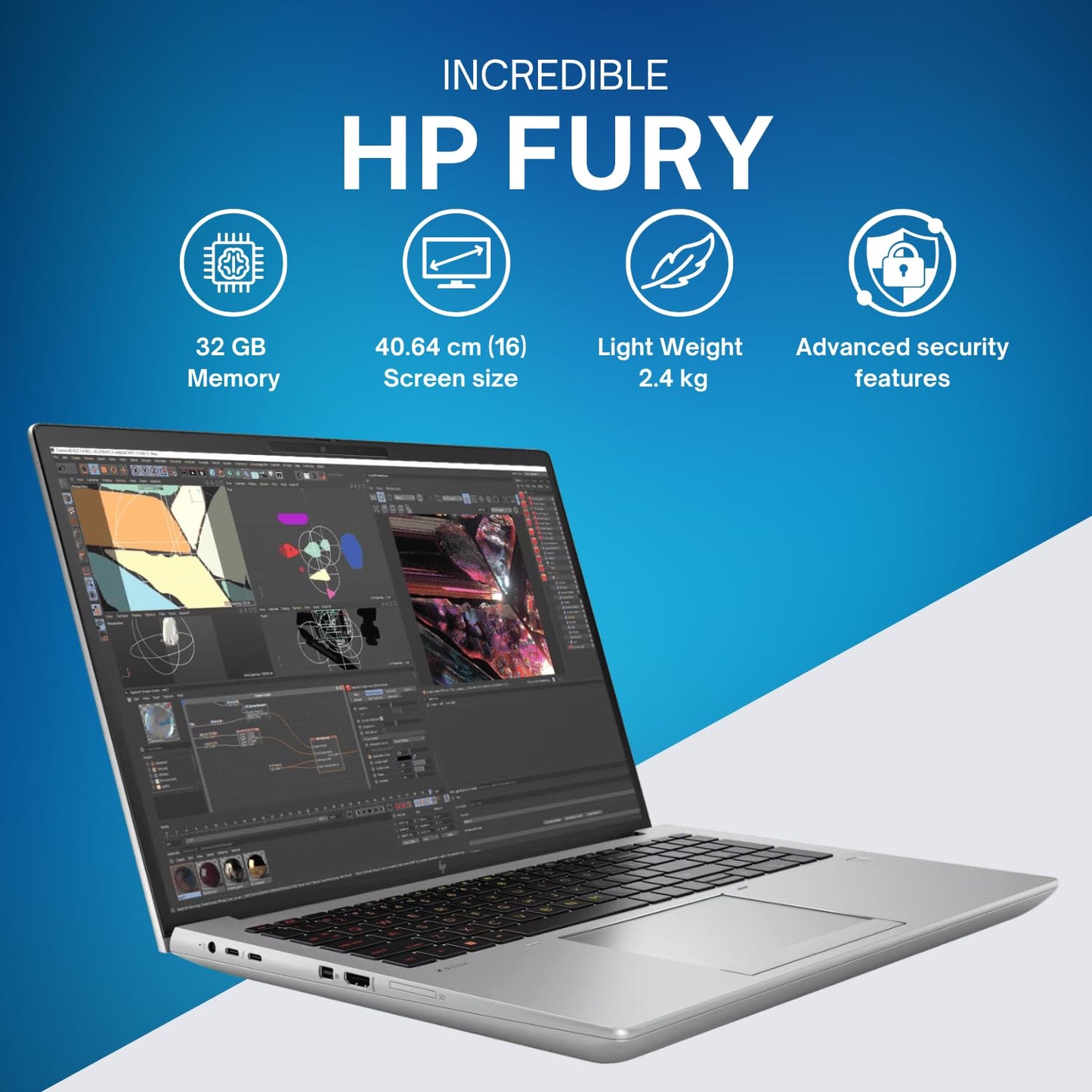 HP Fury IDS i7-13850HX /32GB DDR5/ 512 GB/WLAN I AX211/ Wi-Fi 6E vPro160MHz + BT 5.3WW/ 16" WQUXGA AG /5 MP/GFX NVIDIA RTX A1000 6GB / FPR/Win 11 P6/ 3 Yrs Warranty (8Y522EC)