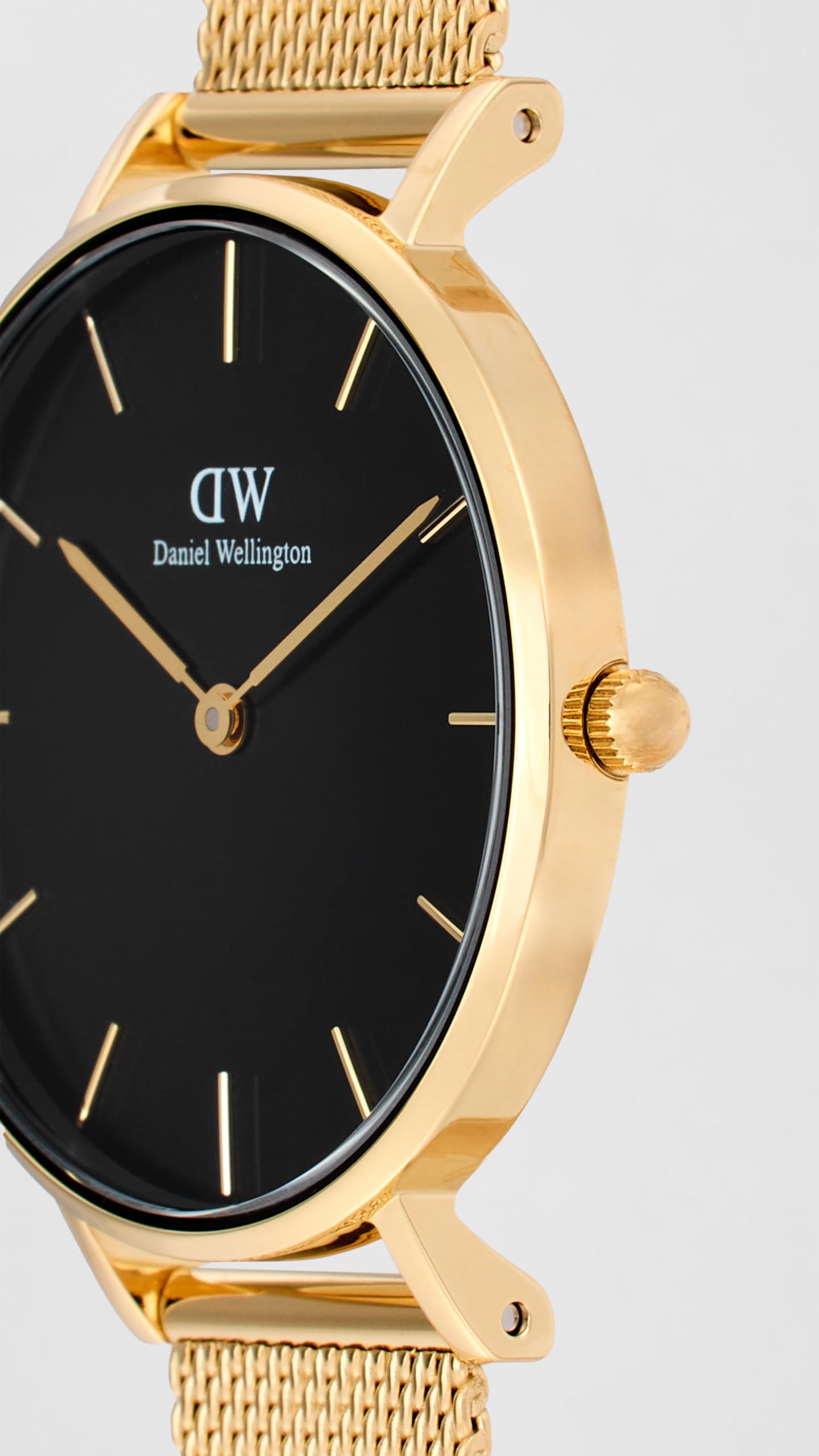 Daniel Wellington Metal Analog Black Dial Women's Watch-Dw00100347K, Band Color Gold