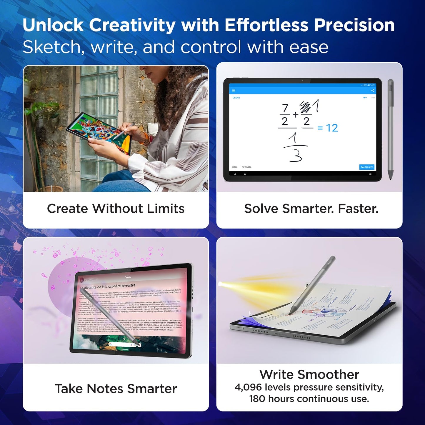 Lenovo Idea Tab Smartchoice |11-inch 2.5K Clear Display, 90Hz Refresh Rate, 8GB RAM, 256GB ROM| MediaTek Dimensity 6300| 7040mAh Battery|4 Speakers| USB-C |Wi-Fi + 5G |AI-Enabled, Luna Grey