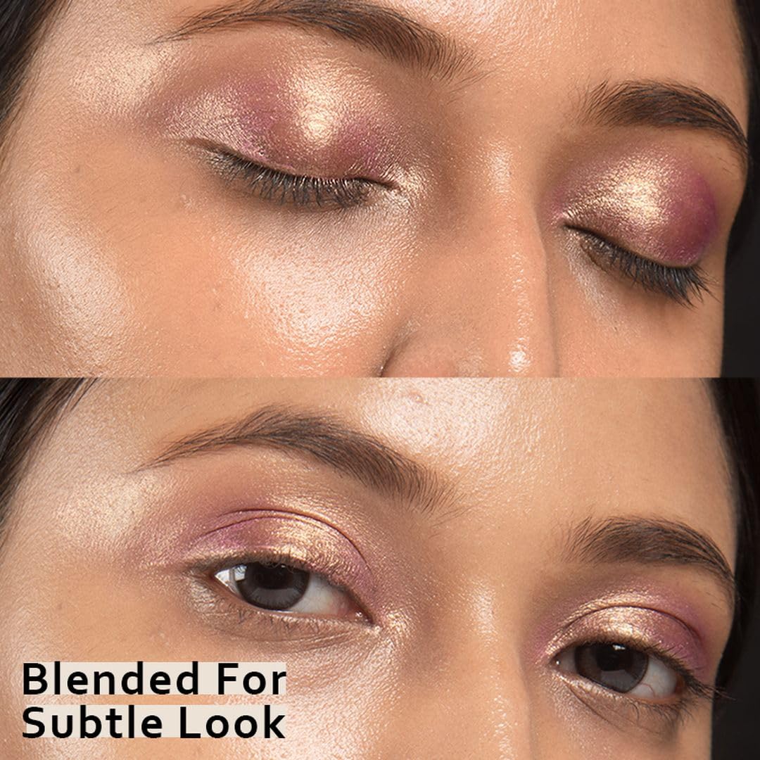 Lavenza Color Pop - Liquid Eyeshadow | Vegan, Silicone & Talc FREE, Long Lasting, Smudge Proof | Mineralised Makeup | 3.5 ml (Pink & Metallic Gold)