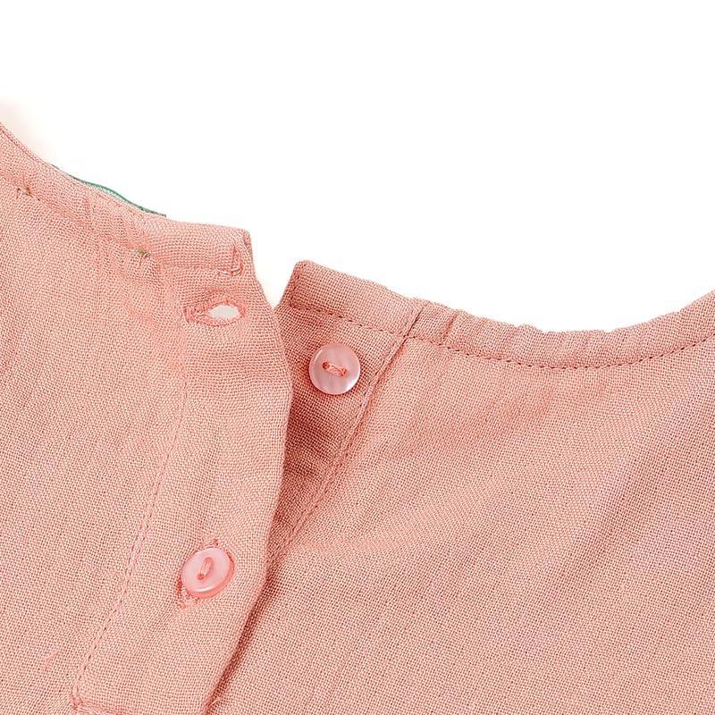 United Colors of Benetton Regular Fit Round Neck Embroidered Cheesecloth Top