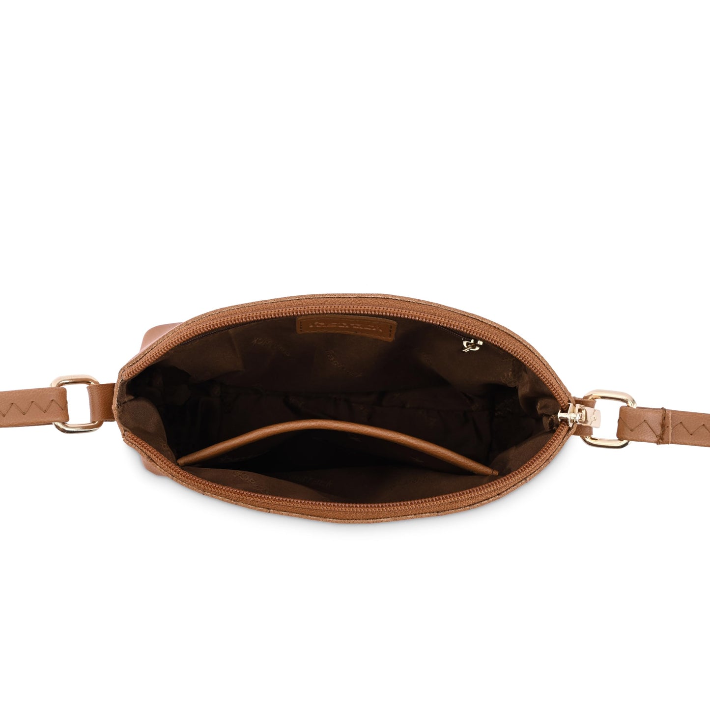 Fastrack Solid Sling Bag for Women, Girls and Ladies | Ladies Purse Handbag | with Adjustable Sling Straps and Zipper Closure Tan