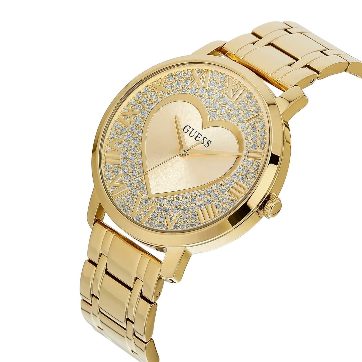 GUESS Stainless Steel Analog Gold Dial Women's Watch-U1400L2M