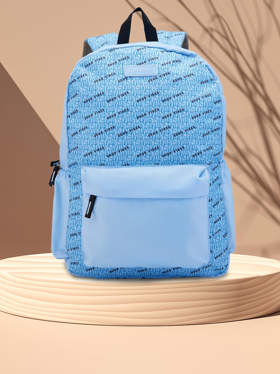 Caprese Zoe Laptop Backpack, X-Large | Backpack for Women with Multi-Compartments and Secure Zip Closure (Light Blue)