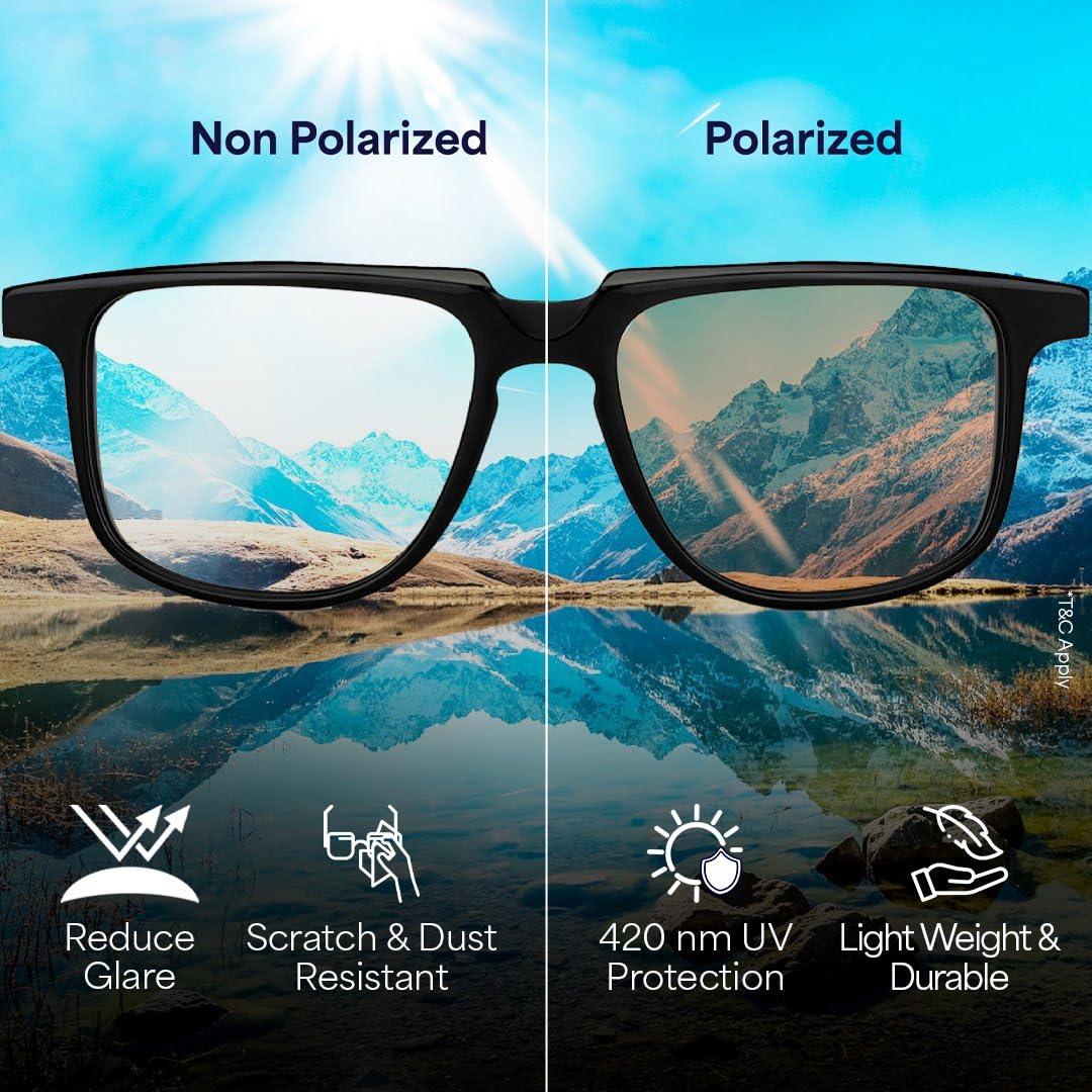 Vincent Chase By Lenskart | Tortoise Brown Full Rim Square| Stylish Sunglasses | 100% UV Protected | For Men & Women (Wide, VC S11290)