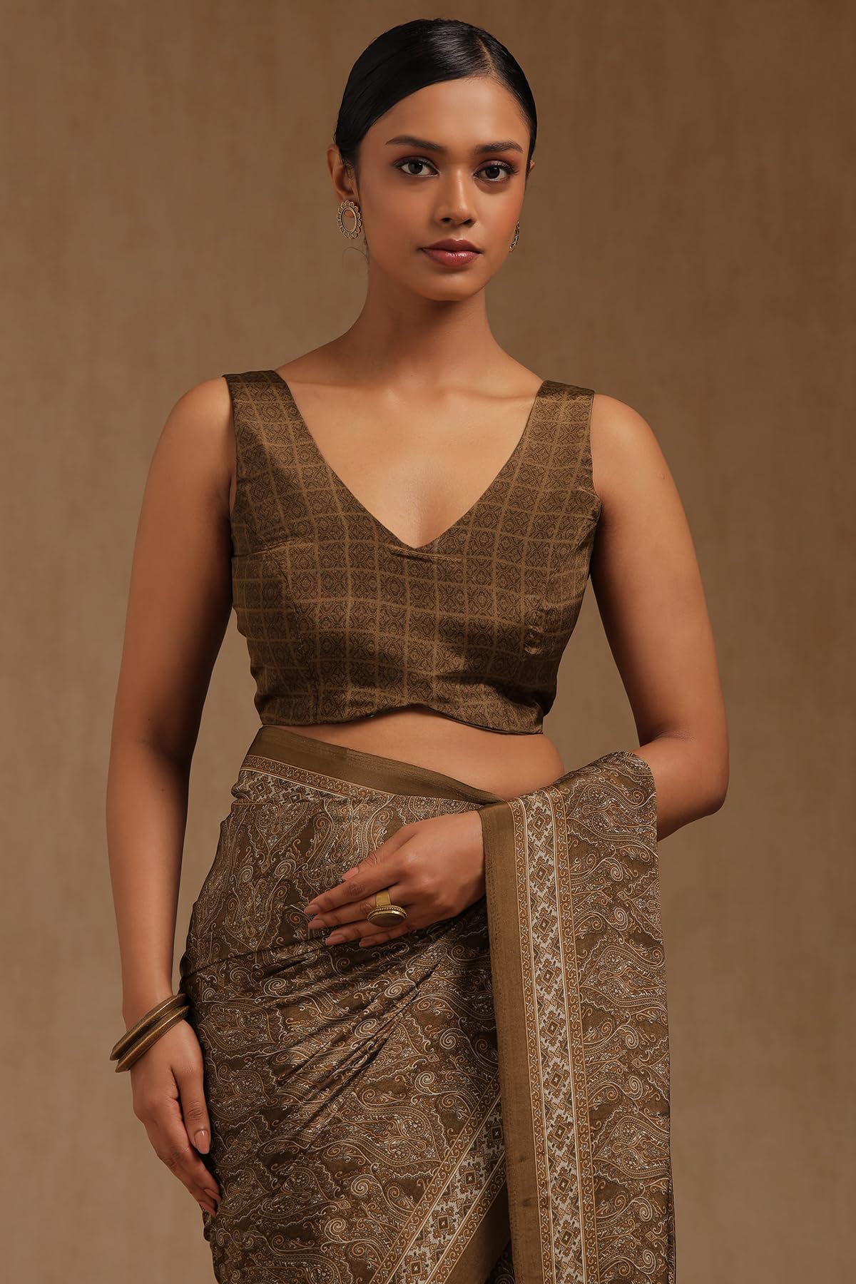 Soch Womens Crepe Ethnic Motifs Saree