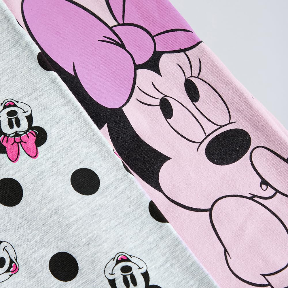 Hopscotch Girls Pink 2-Pack Mickey Mouse Skinny Fit Leggings (for Age - 7-8 Years)