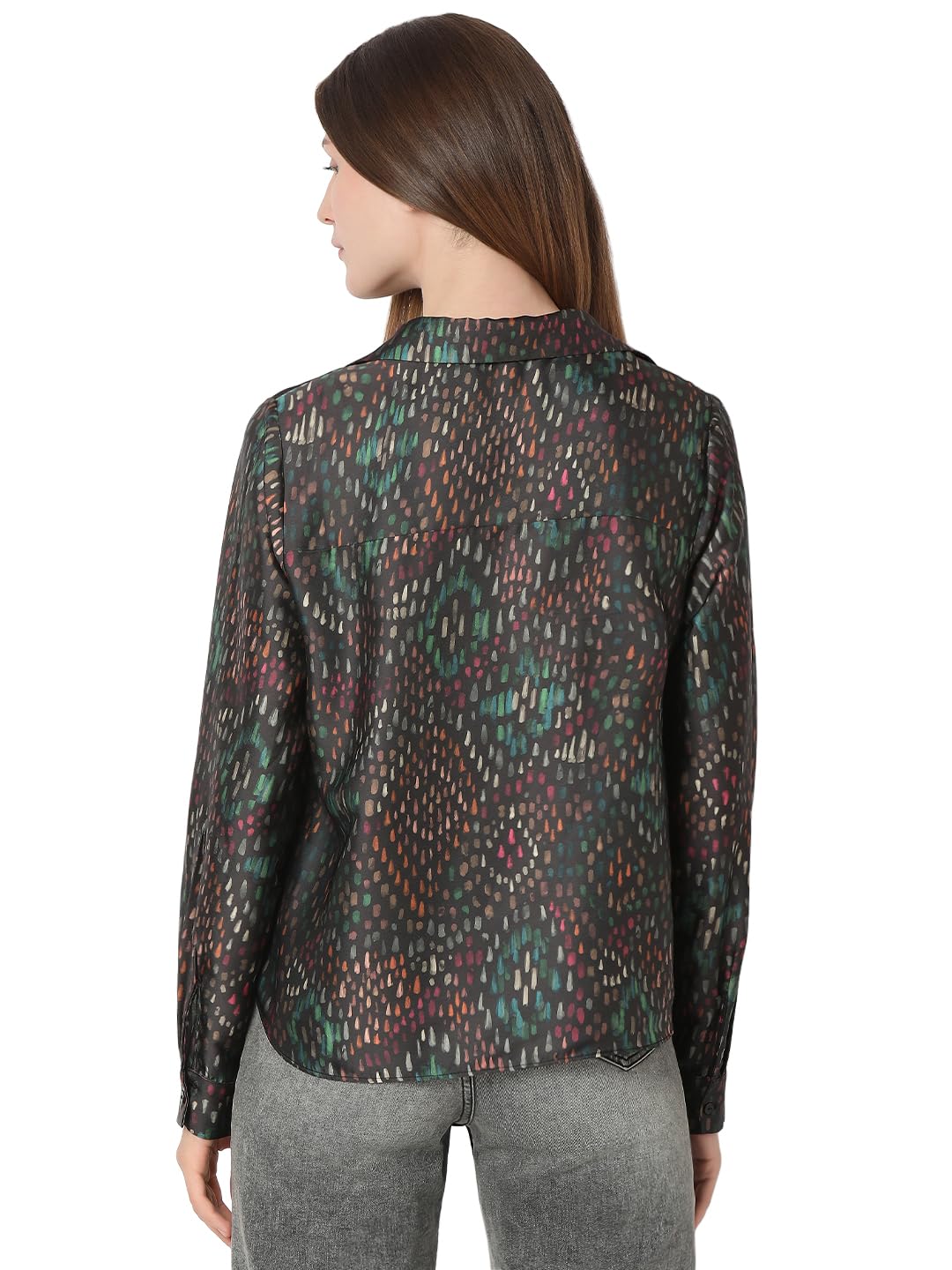 VERO MODA Women's Regular Fit Black Shirt