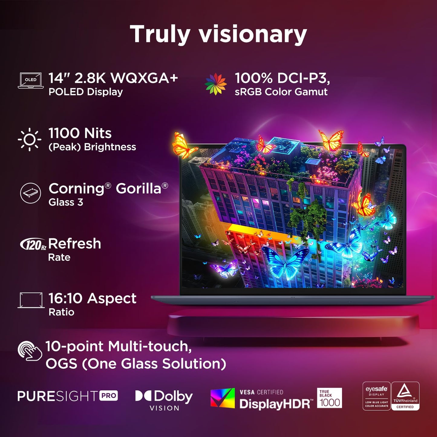 Lenovo Yoga Slim 7 FIFA World Cup 26 Edition Intel Evo Core Ultra 7 355 (32GB RAM/1TB SSD/14 (35.5cm)/2.8K WQXGA+ POLED/Copilot+ PC/Windows 11/MSO 365 Basic+Office24/Cosmic Blue/975g), 83QK007HIN