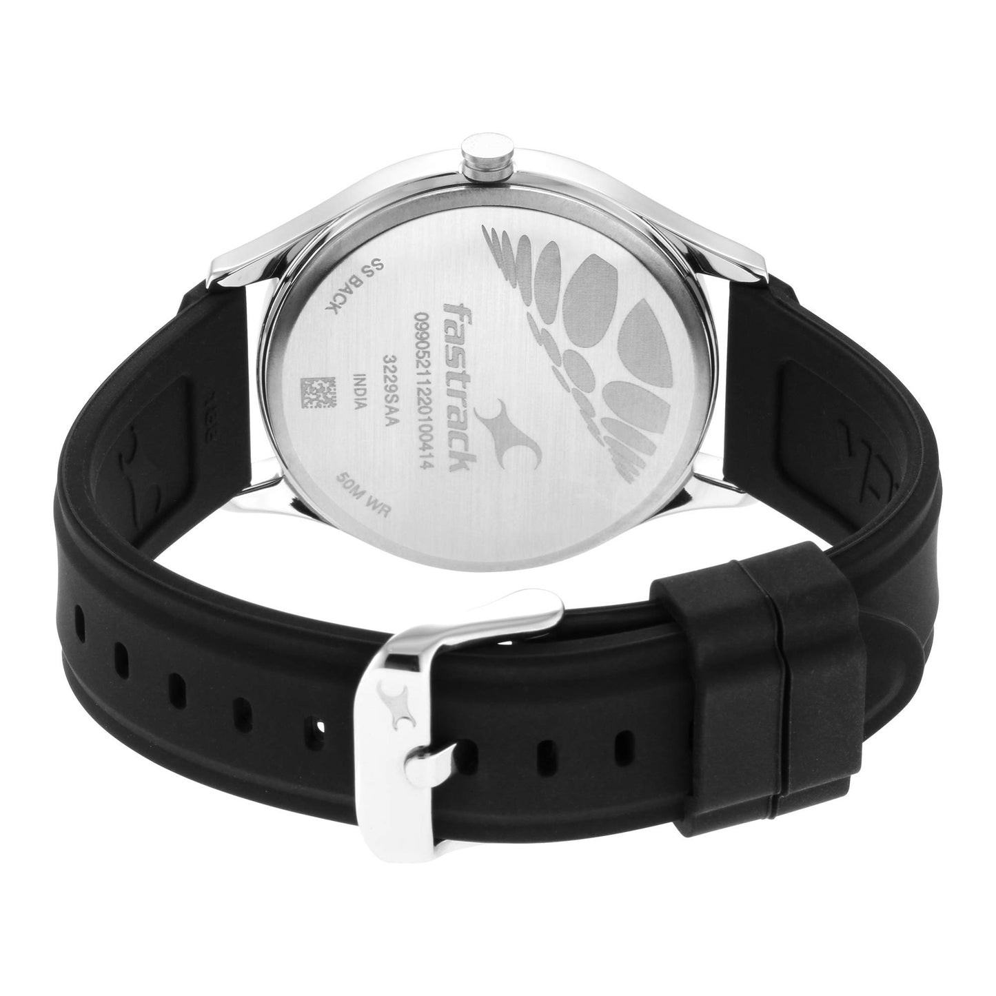 Fastrack Black Dial and Band Analog Plastic Watch For Men -3229SP01