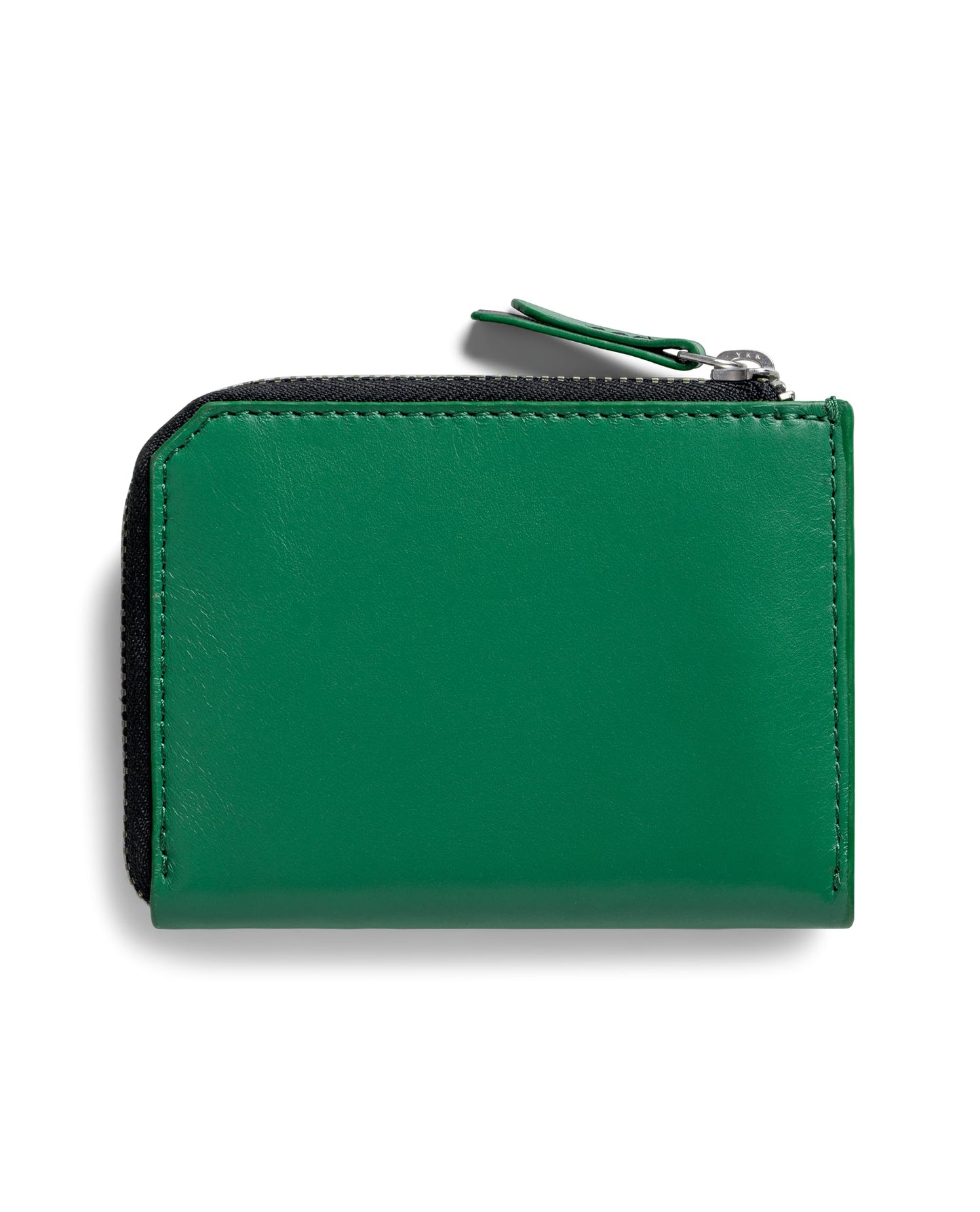 DailyObjects Green Even L-Zip Wallet | Men Women | Premium Design | Full-Grain Leather | Handcrafted | Card - Card - Coins Holder | Dual-Tone Colorways | Meticulous Stitching | Sleek and Soft Form