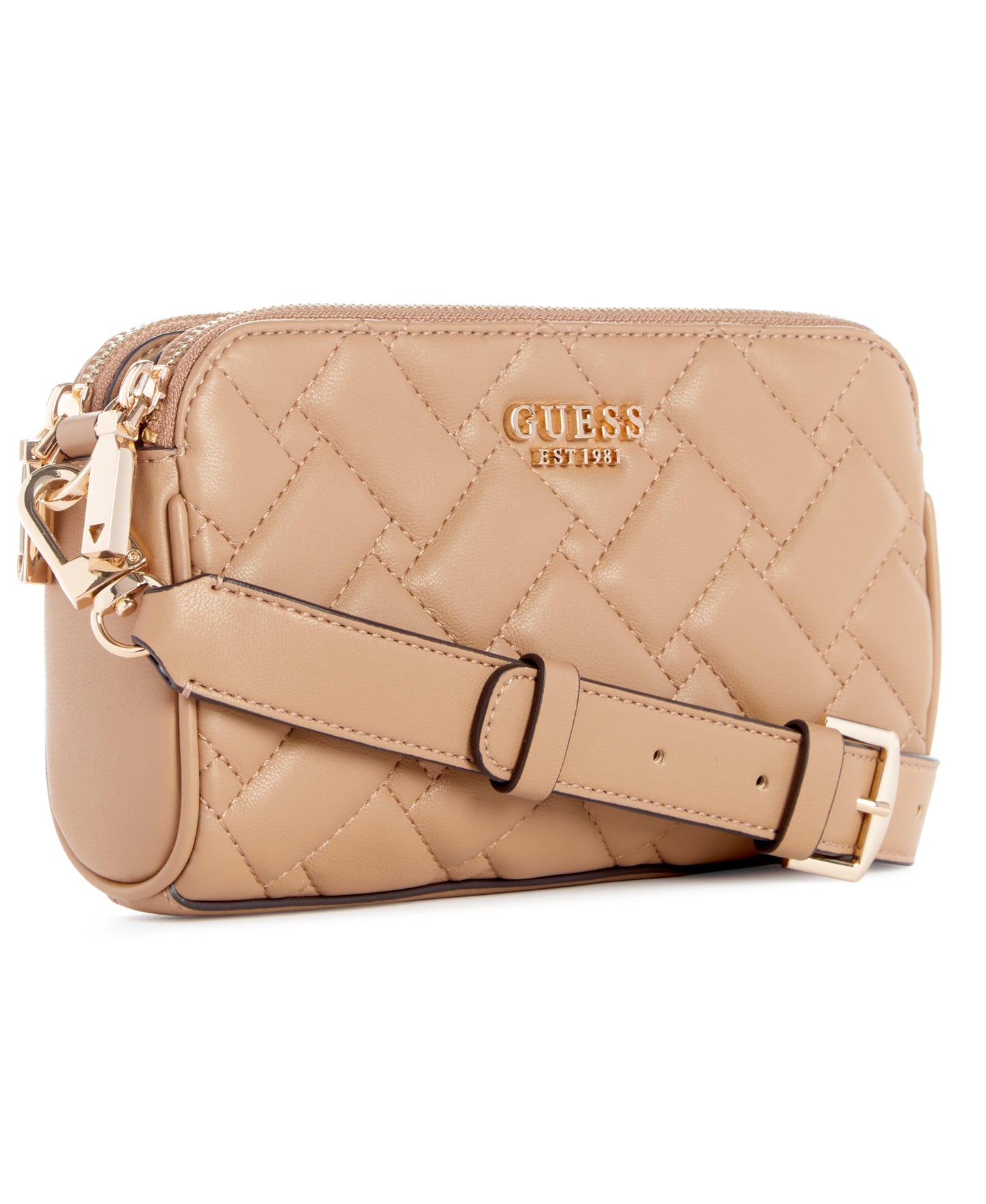 GUESS Womens ALANNA Crossbody Bag, Beige, One Size, Contemporary