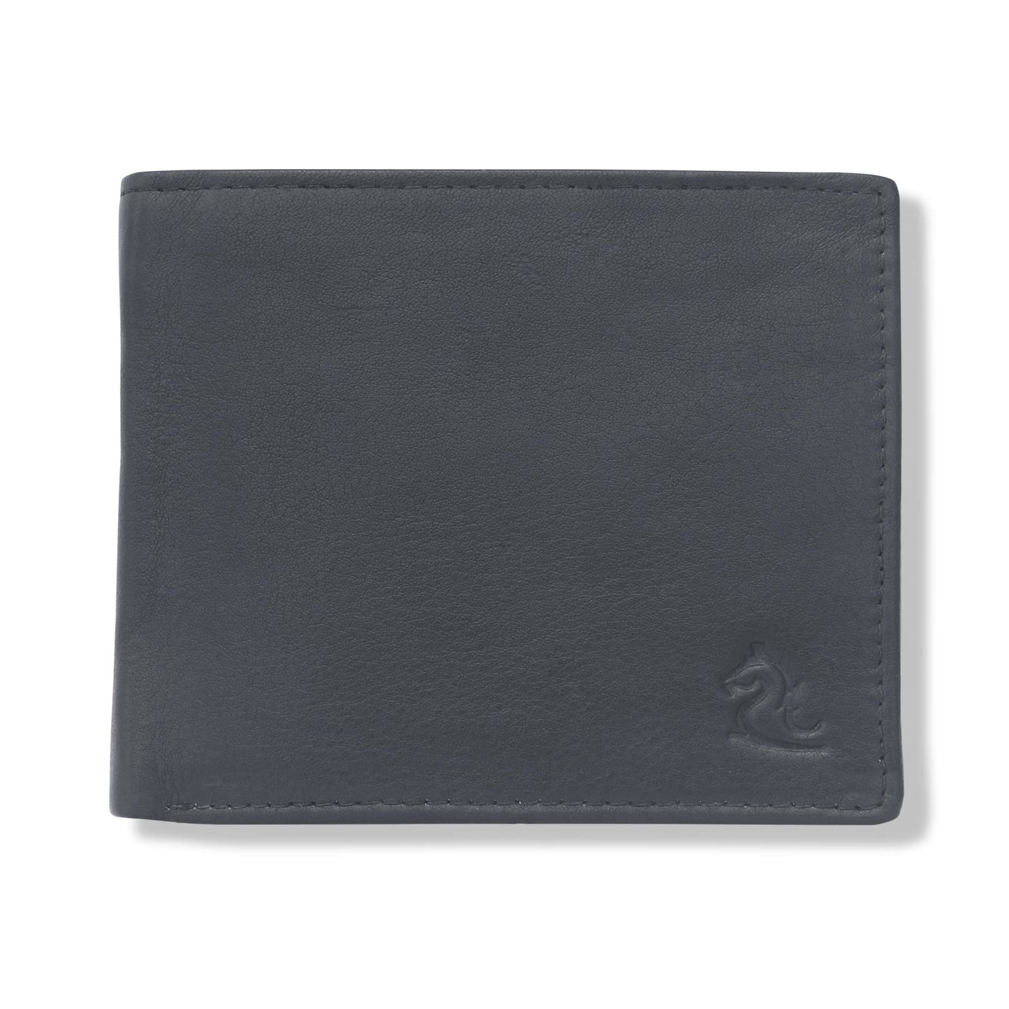 KARA Black Men's Leather Wallet - Bifold Genuine Leather - Purse Wallet for Men with 7 Visiting Cards Slots