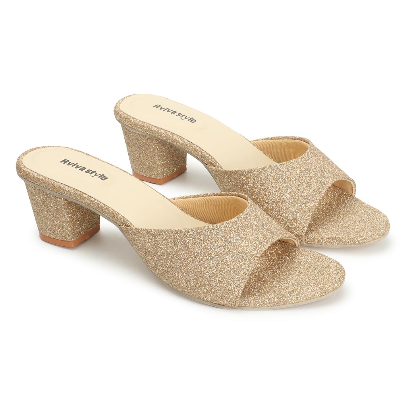 Women's Glitter Block Heel Sandals | Ideal for Weddings, Events & Everyday Fashion (UK Footwear Size System, Adult, Women, Numeric, Medium, 9)