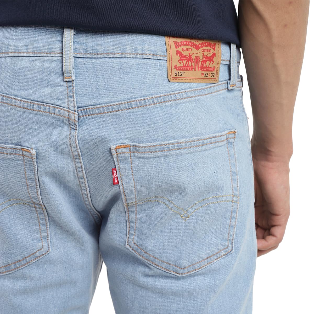 Levi's Men's Mid Rise 512 Slim Tapered Fit Mid-Rise Stretchable Jeans Blue, 32