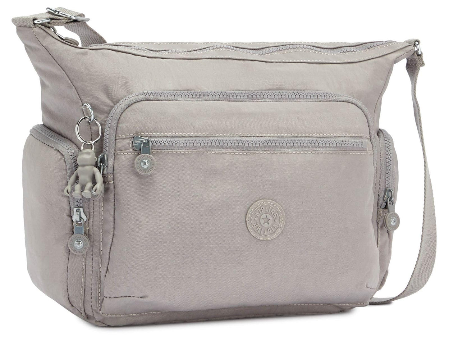 Kipling Women's Gabbie Shoulder Bag, Grey Grey, 18.5x35.5x30 cm (LxWxH), Contemporary