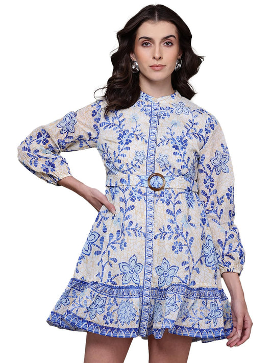 Label RITU KUMAR White Rosine Short Dress