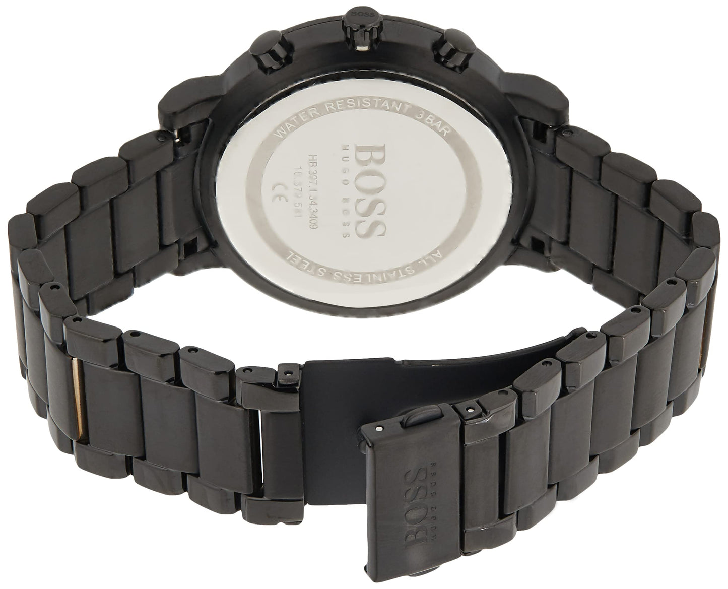 Hugo Boss Stainless Steel Analog Black Dial Men Watch-1513780, Black Band