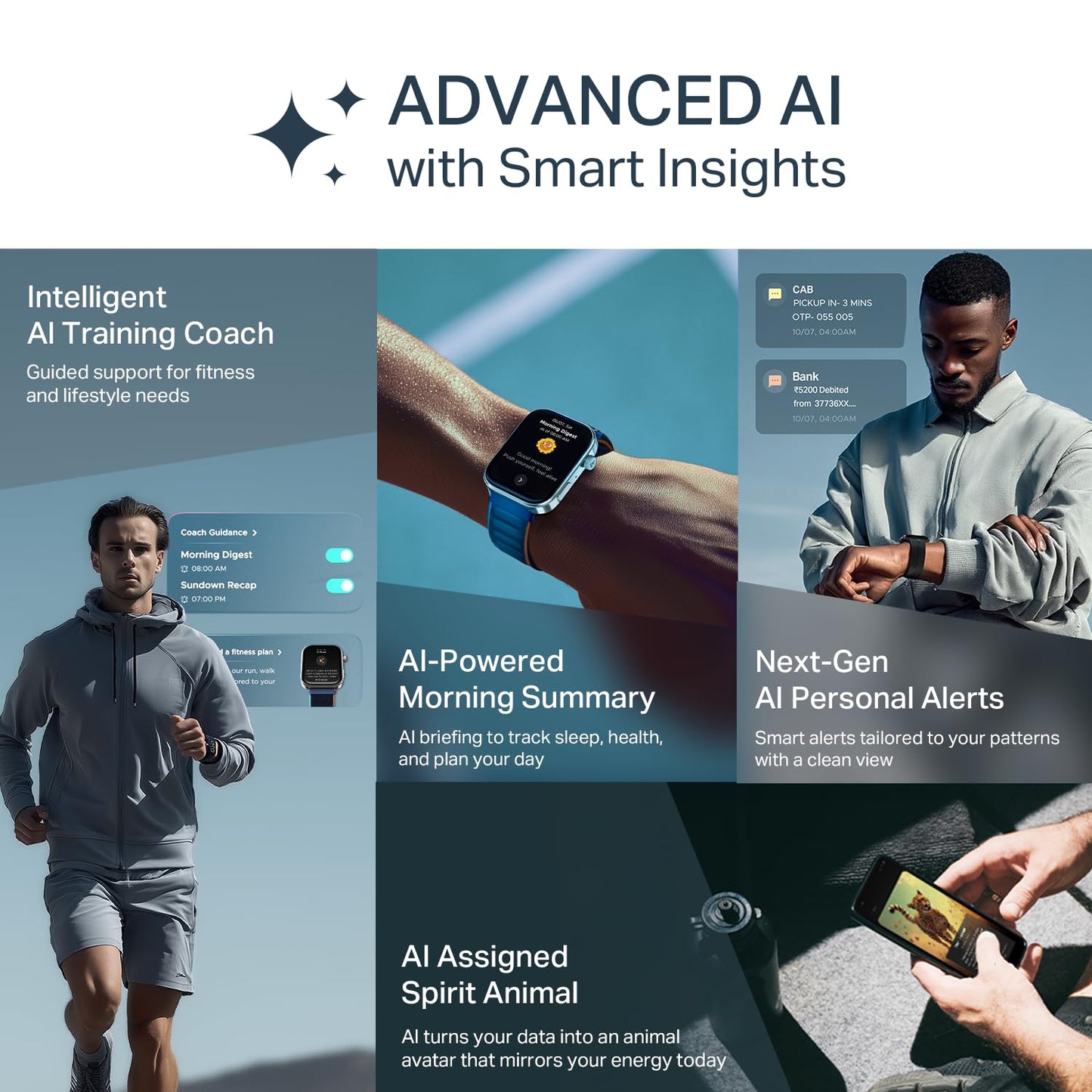 Boat Chrome Endeavour, Premium Metal Body, 1.96”(4.97cm) AMOLED Display,AI Coach Health Insights,Advanced S1 Processor,HRV,VO2 Max,Auto Watchface Refresh, Smart Watch for Men & Women (Fusion Blue)