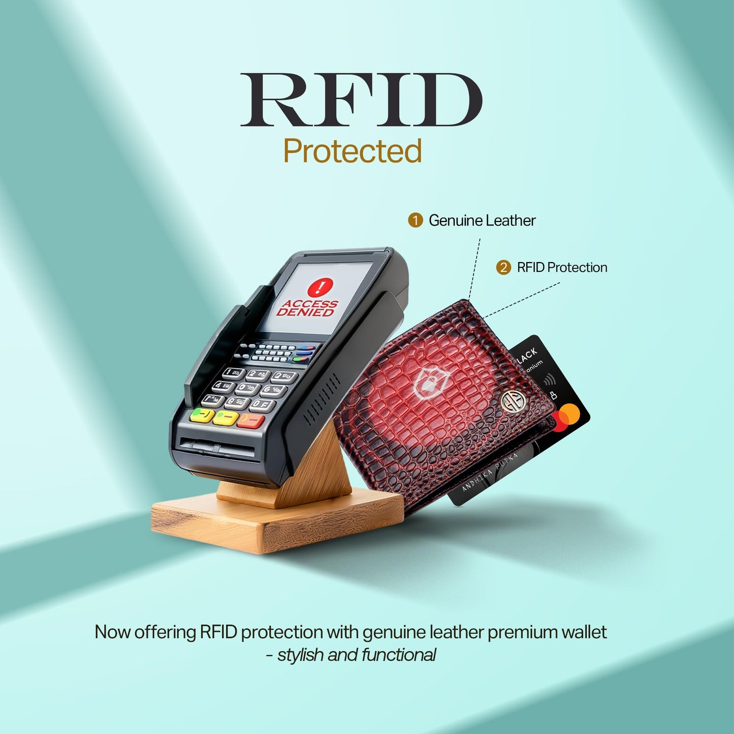 HAMMONDS FLYCATCHER Gift for Men & Women Combo - Genuine Leather Wallet Giftset - Leather Wallet- Birthday Special & Unique Gift Ideas (Aqua Di Gio, Brynn Brown)