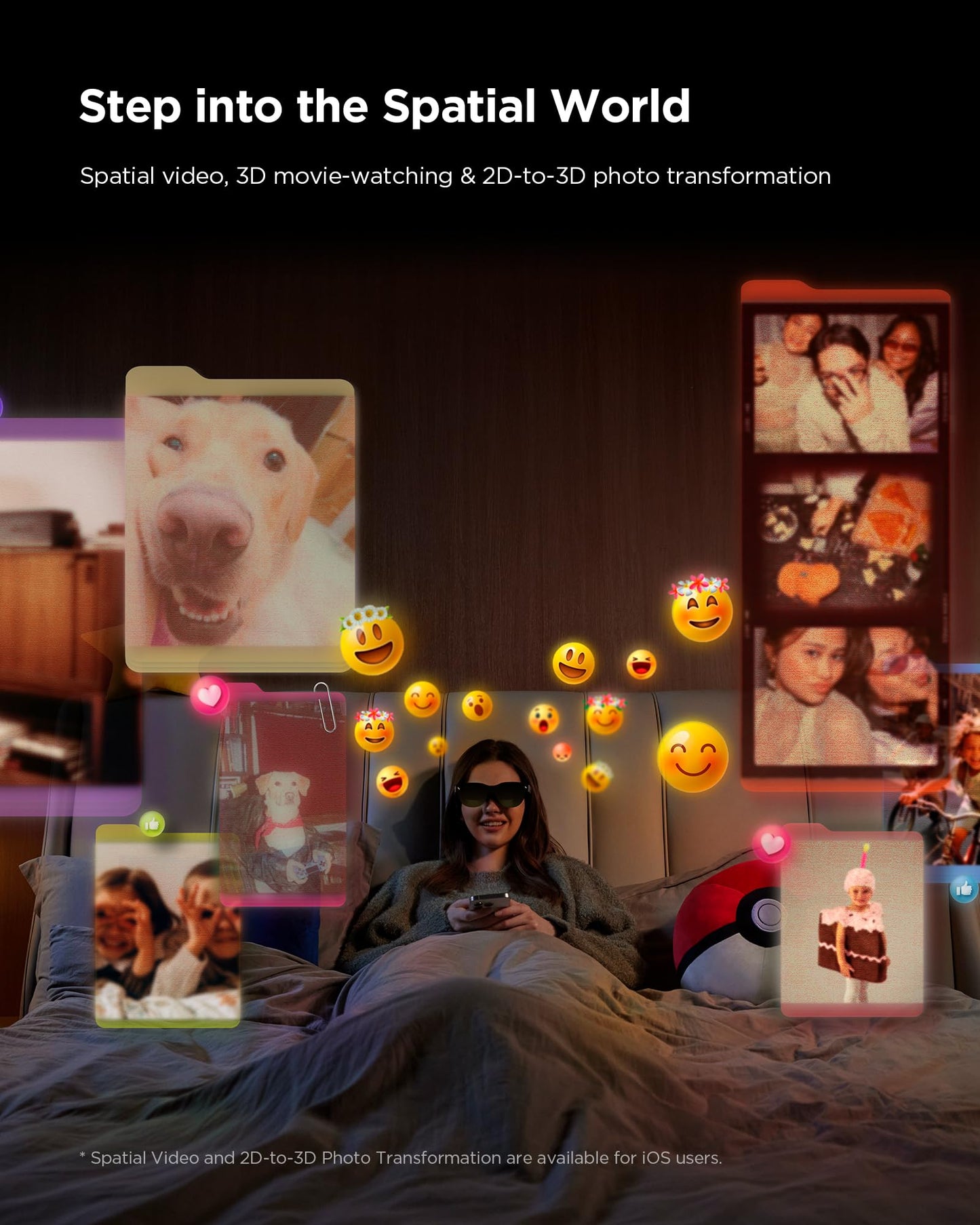 [2025 New] RayNeo Air 3s XR Glasses - AR Glasses 201" 120Hz FHD HueView Eye-Care Video Display, Smart Gaming Glasses for iPhone 16,15/Android/Mac/Switch/PS5/SteamDeck