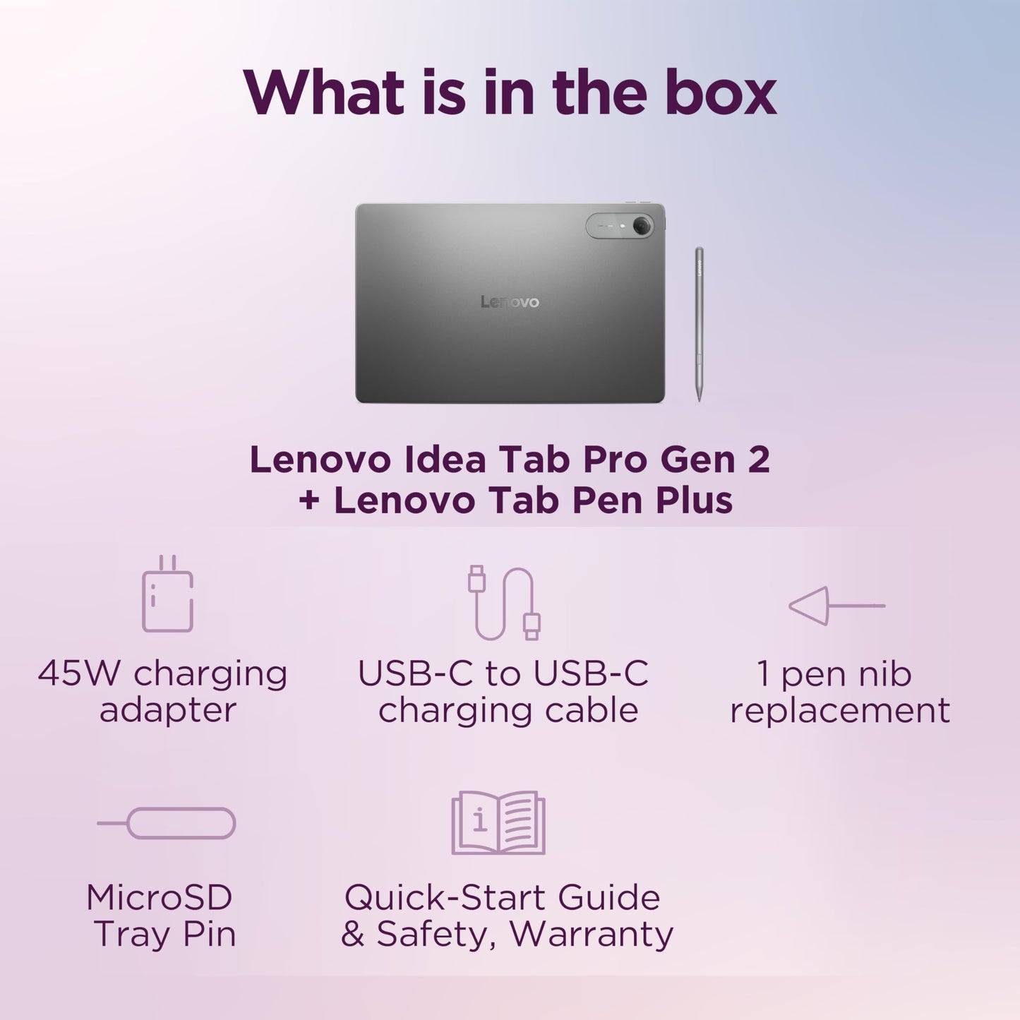 Lenovo Idea Tab Pro Gen 2 with Pen Plus | 13" Display, 3.5K Resolution, 144Hz Refresh | 8GB, 256GB | Snapdragon 8s Gen 4 | 10200mAh | 4 JBL Speakers| USB 3.0 with DP-Out | Wi-Fi 7 | Luna Grey